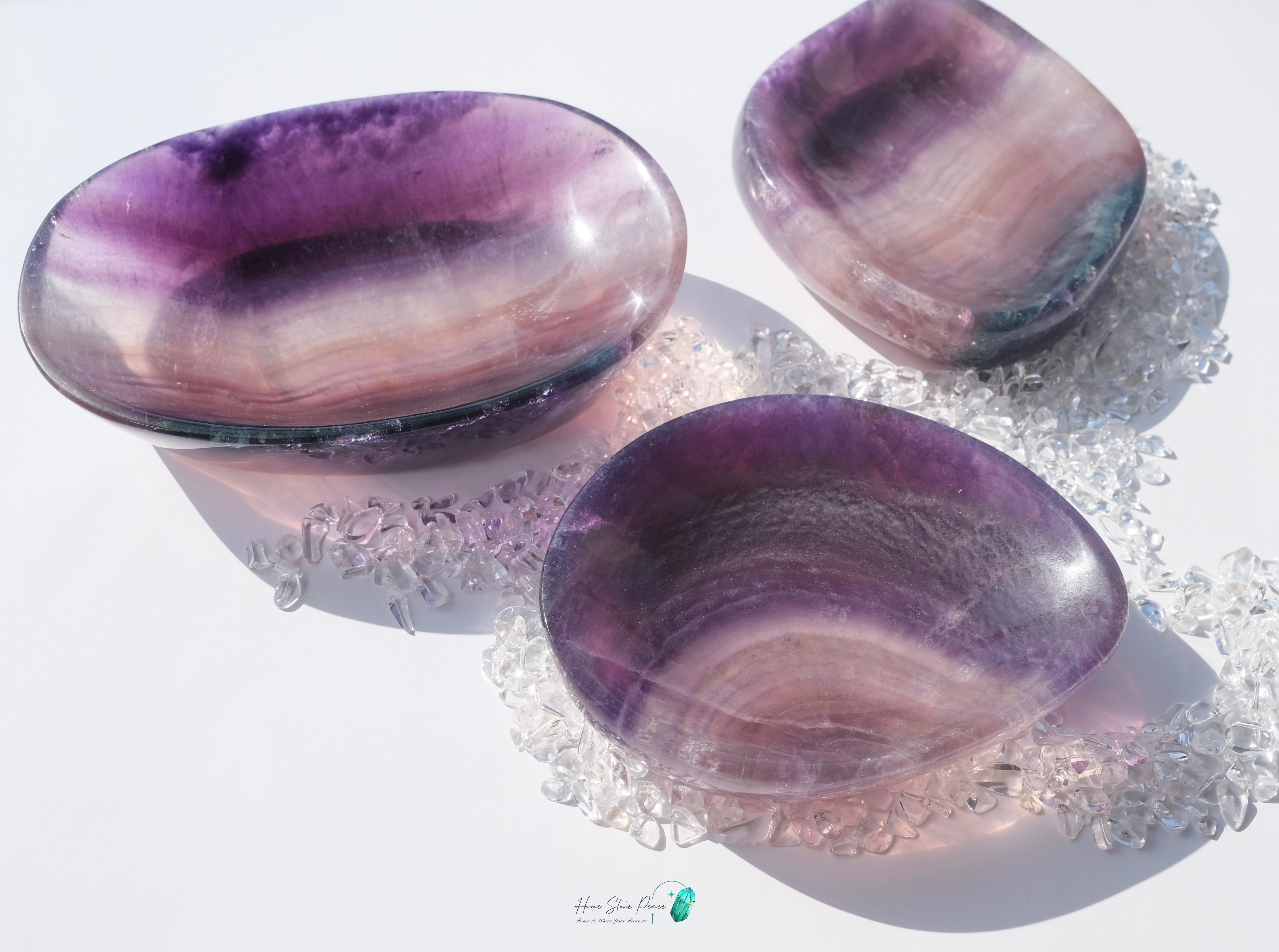 千層彩虹螢石碟(加厚）Rainbow Fluorite Dish