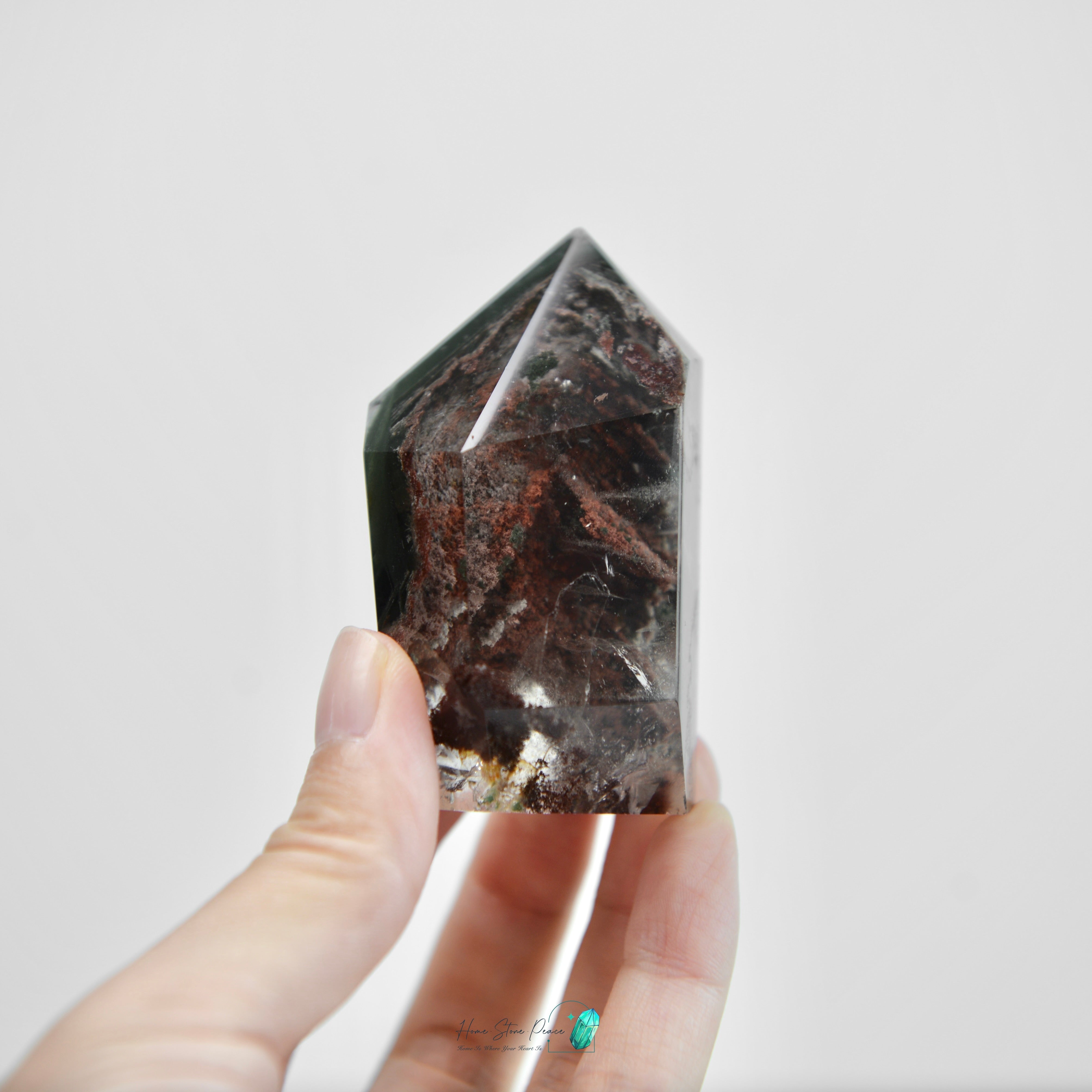 紅綠幽靈水晶隨形 Red & Green Phantom Quartz Free Form