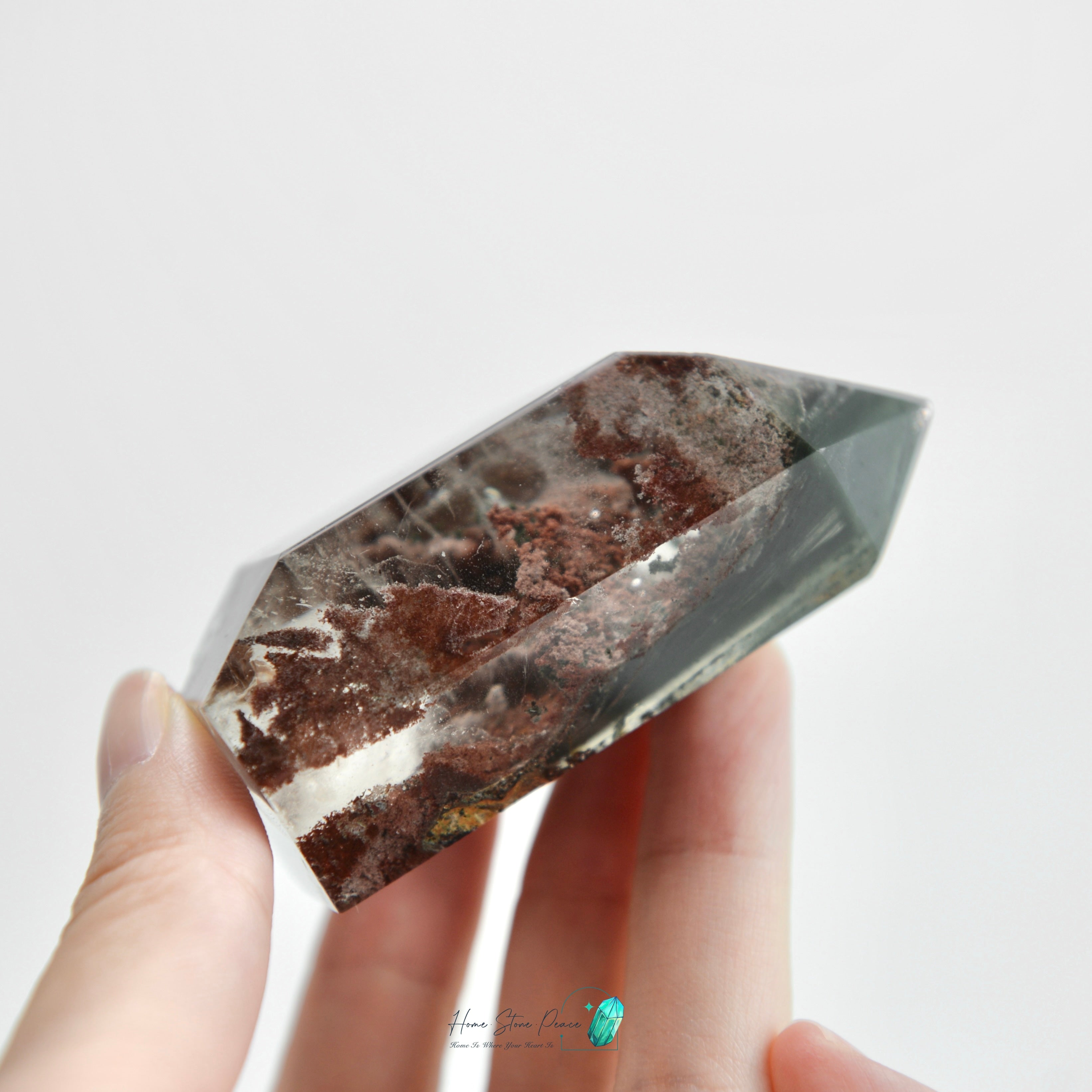 Red & Green Phantom Quartz Free Form 紅綠幽靈水晶隨形