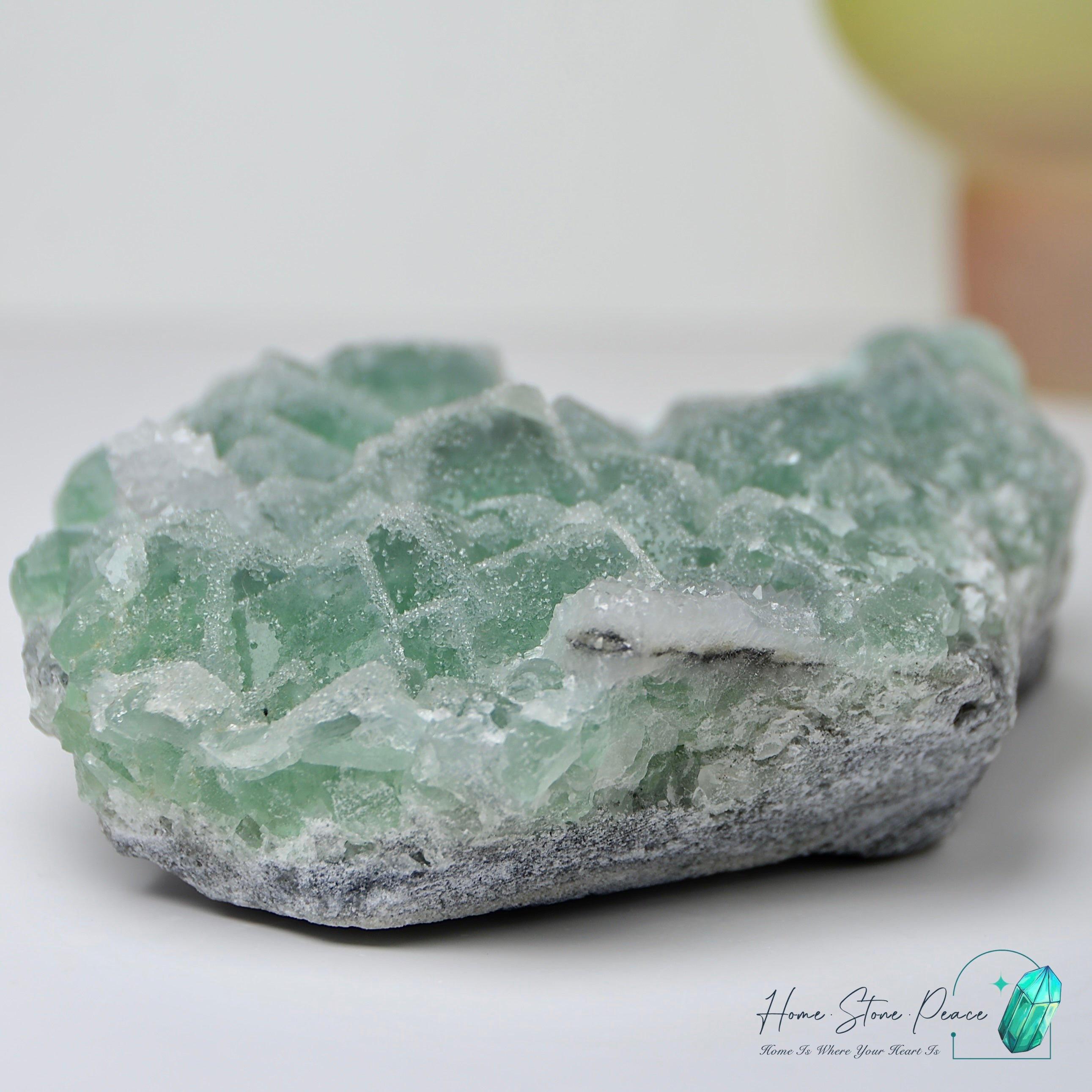 Green Sugar Coated Fluorite Cluster 砂糖螢石原石