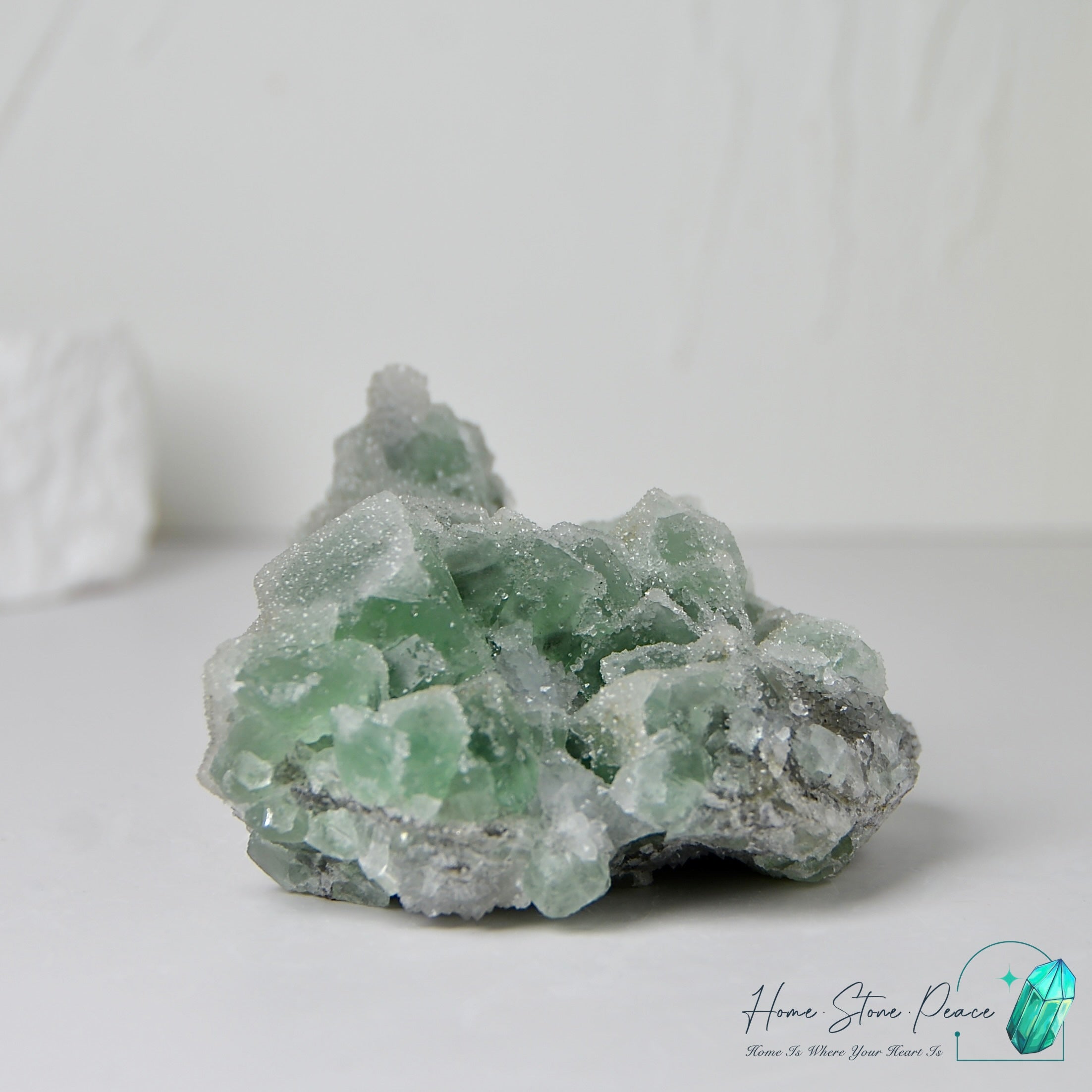 Green Sugar Coated Fluorite Cluster 砂糖螢石原石
