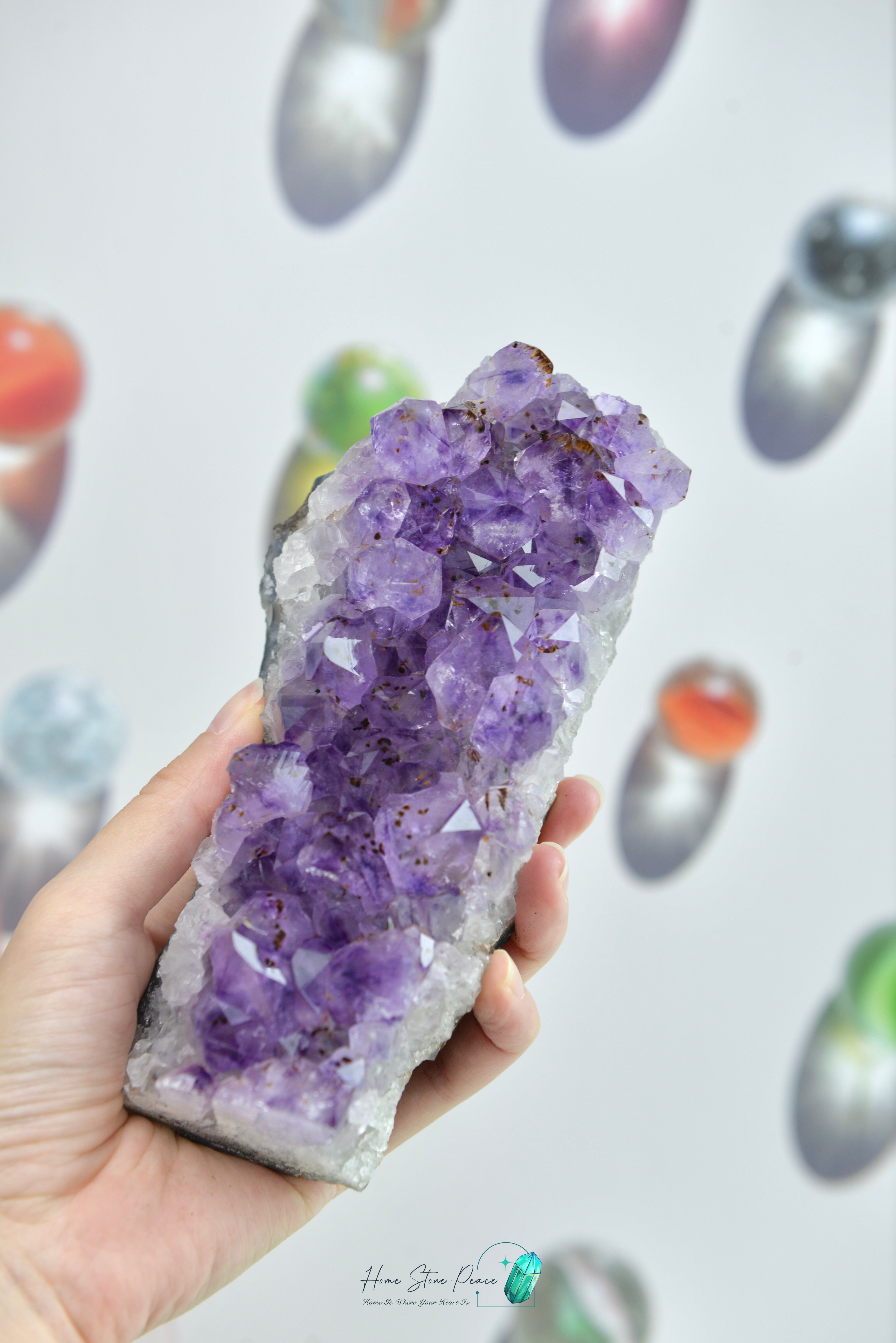 紫鈦晶晶簇 Amethyst Rutilated Cluster