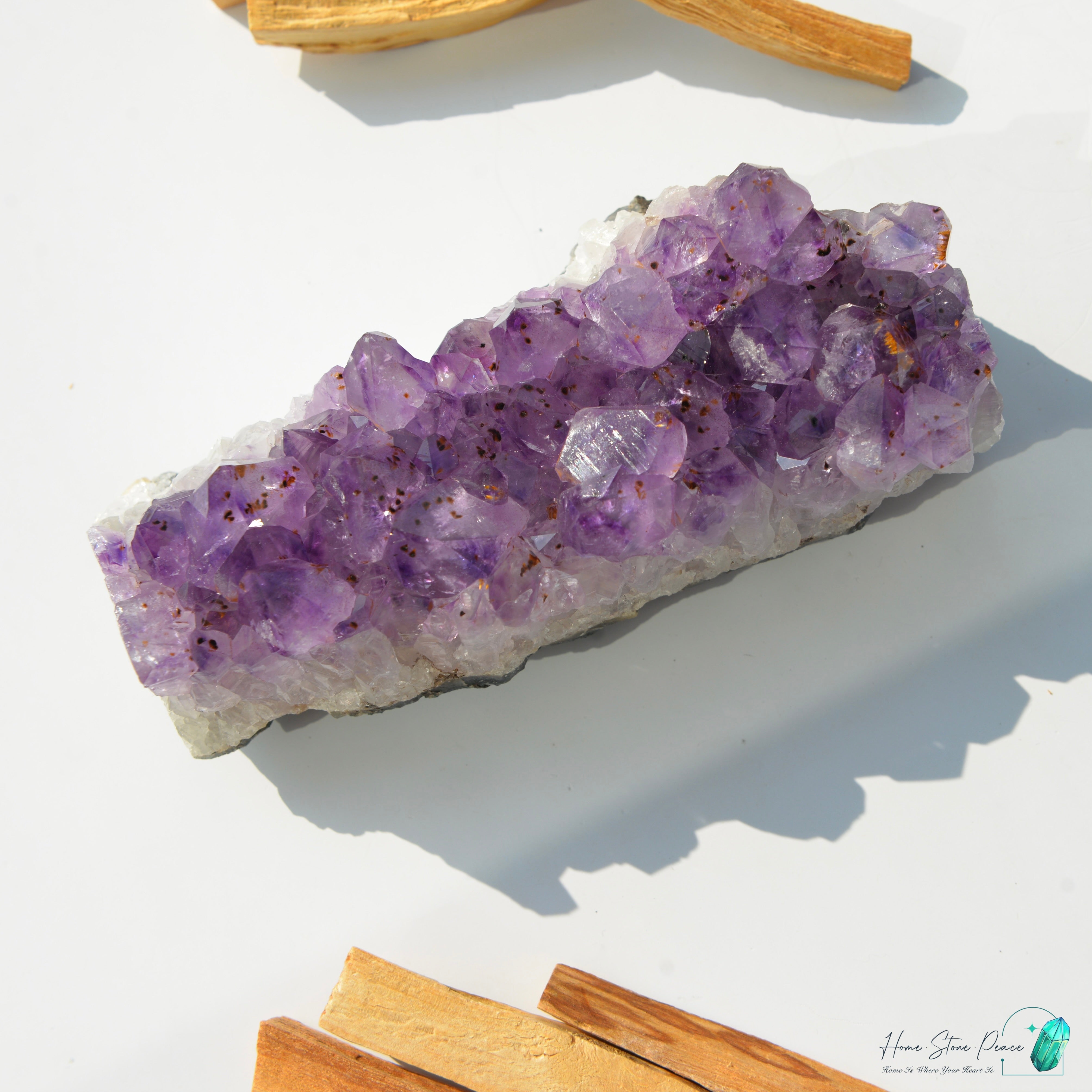 紫鈦晶晶簇 Amethyst Rutilated Cluster