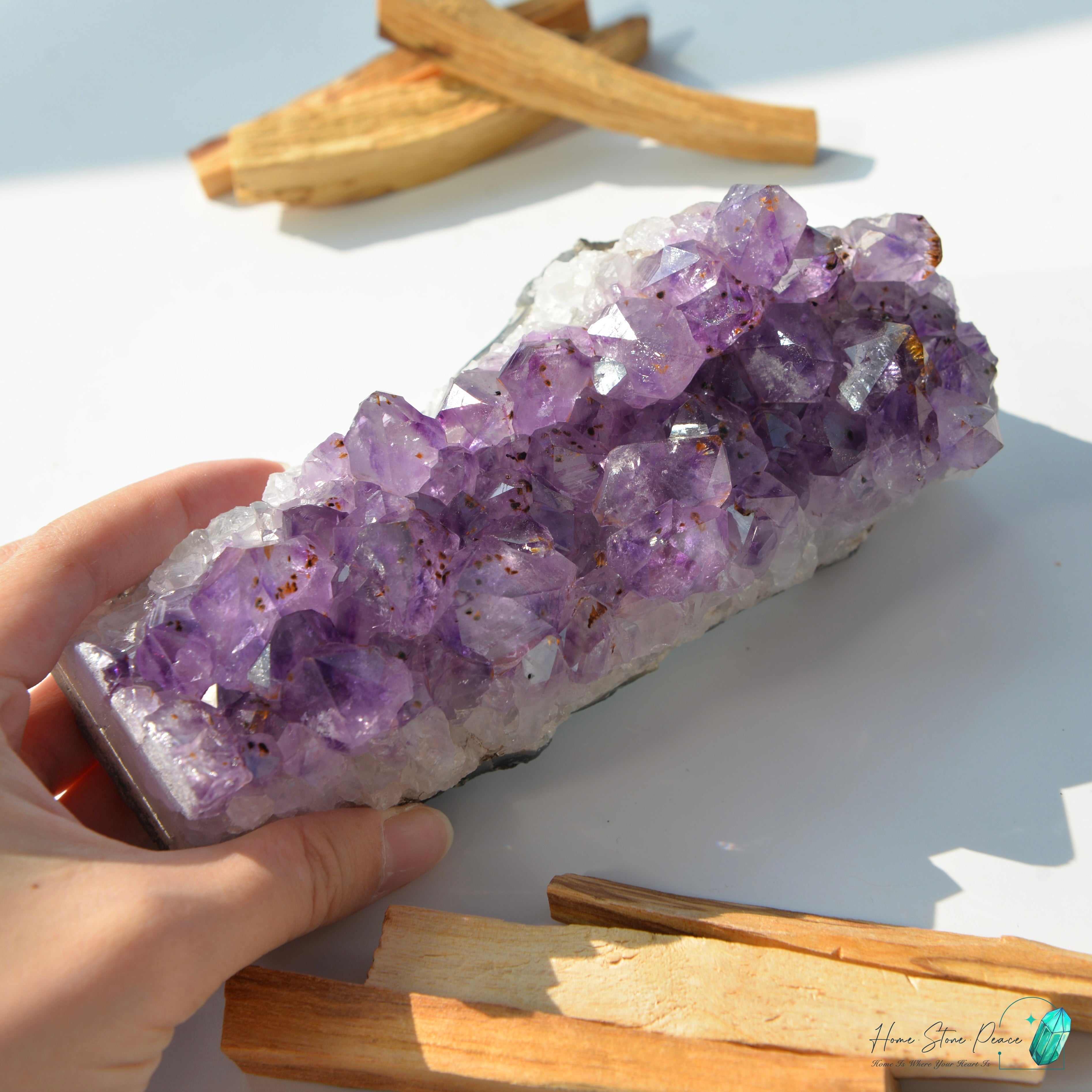 紫鈦晶晶簇 Amethyst Rutilated Cluster