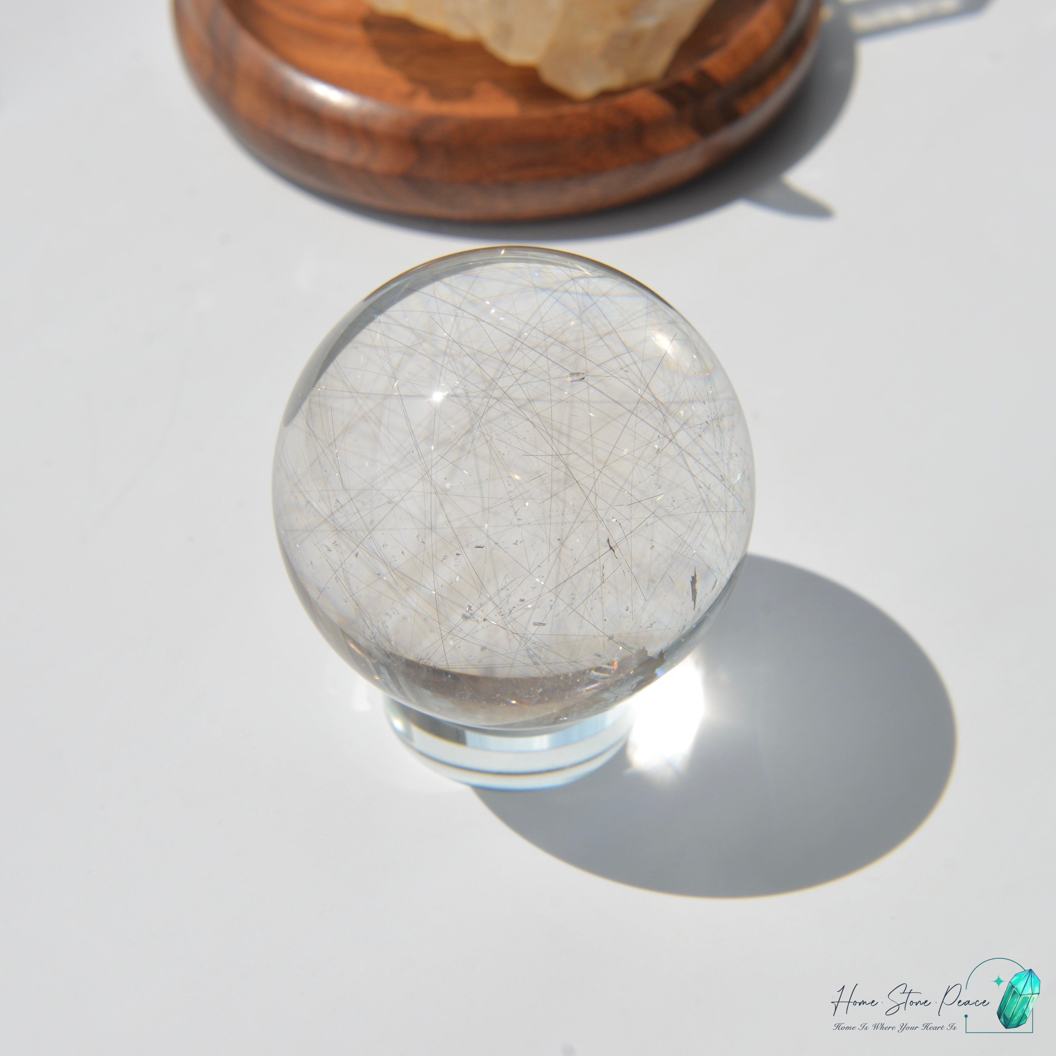 巴西銀髮水晶球 Brazilian Silver Rutilated Quartz Sphere