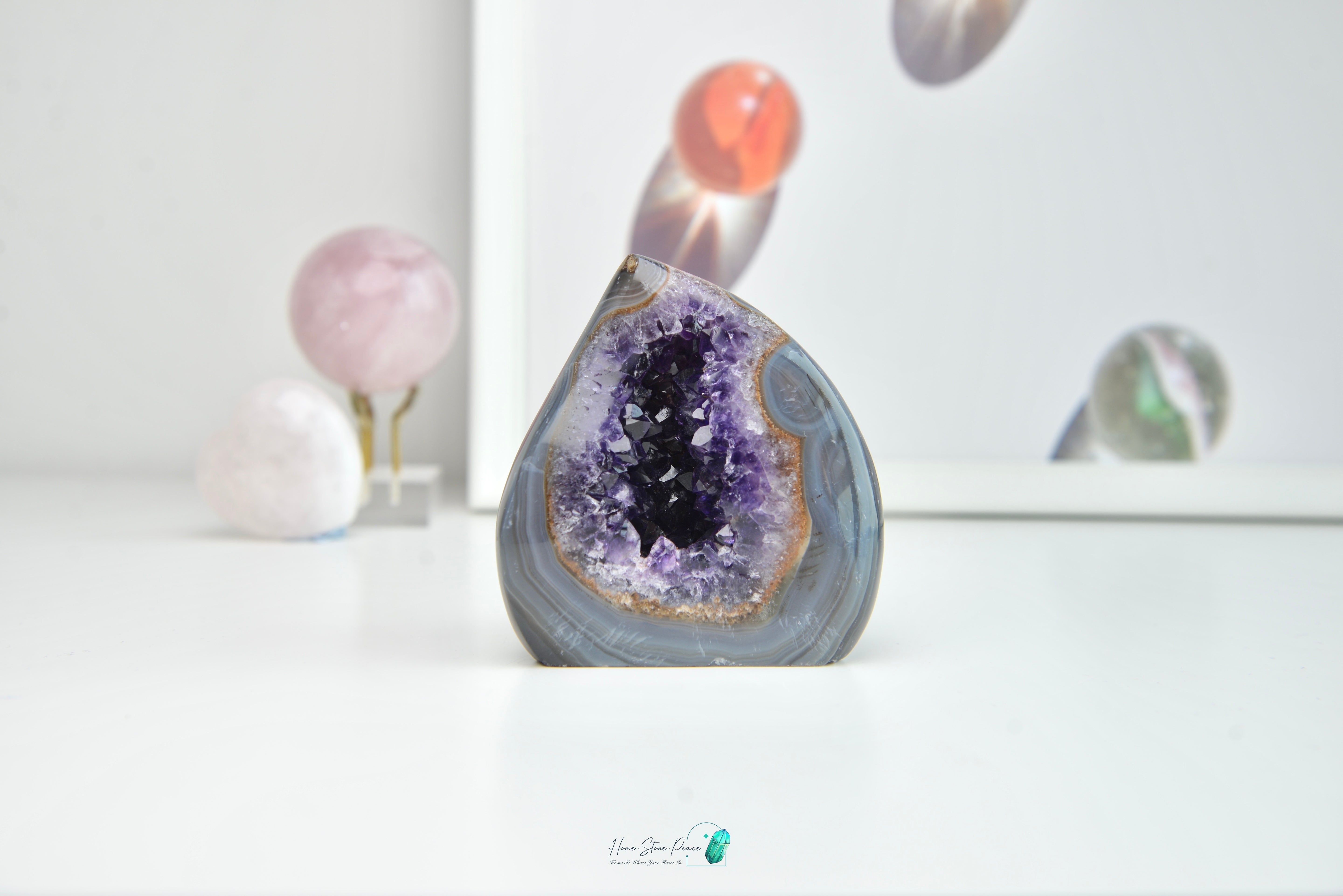 紫水晶瑪瑙火焰 Amethyst Agate Flame