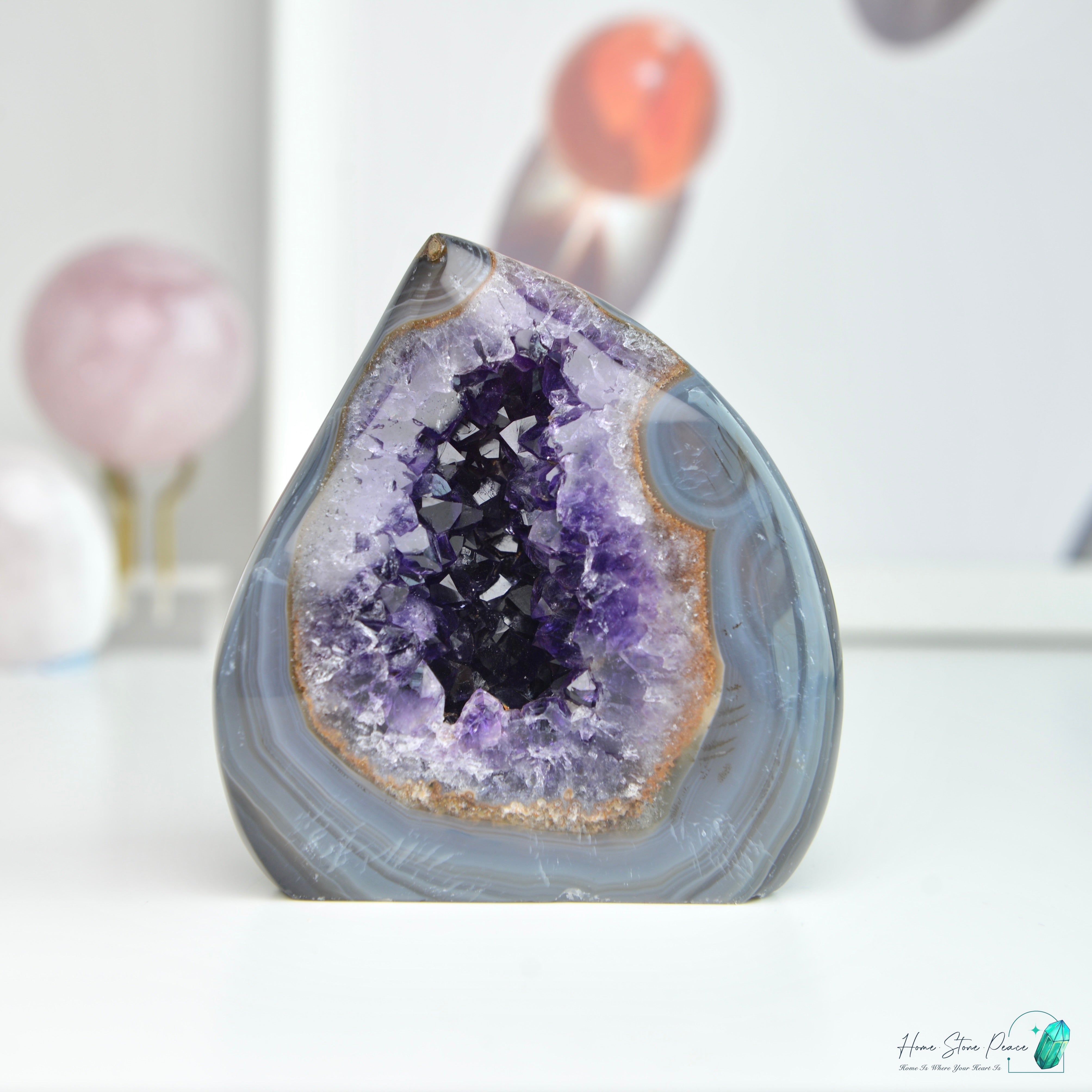 紫水晶瑪瑙火焰 Amethyst Agate Flame