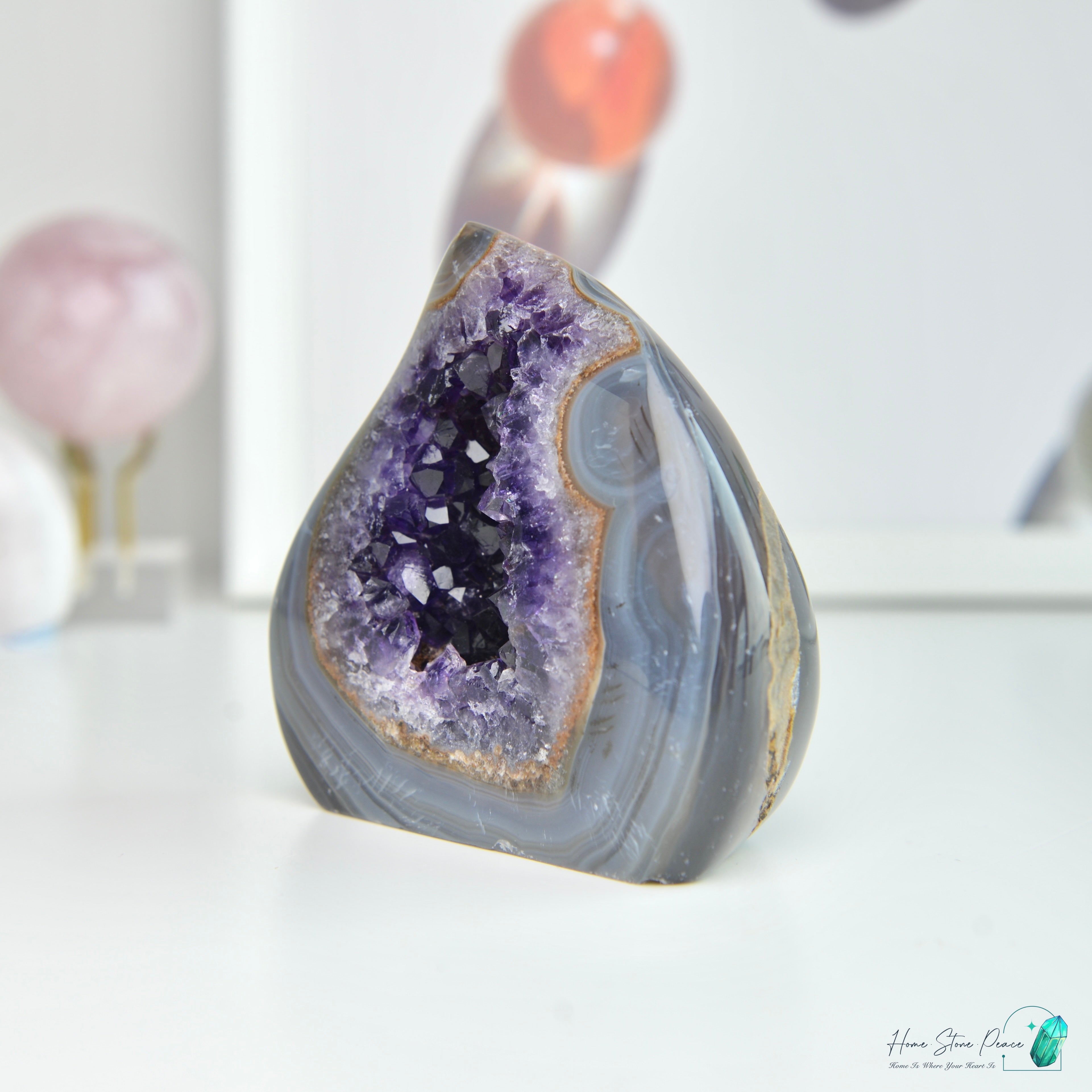 紫水晶瑪瑙火焰 Amethyst Agate Flame