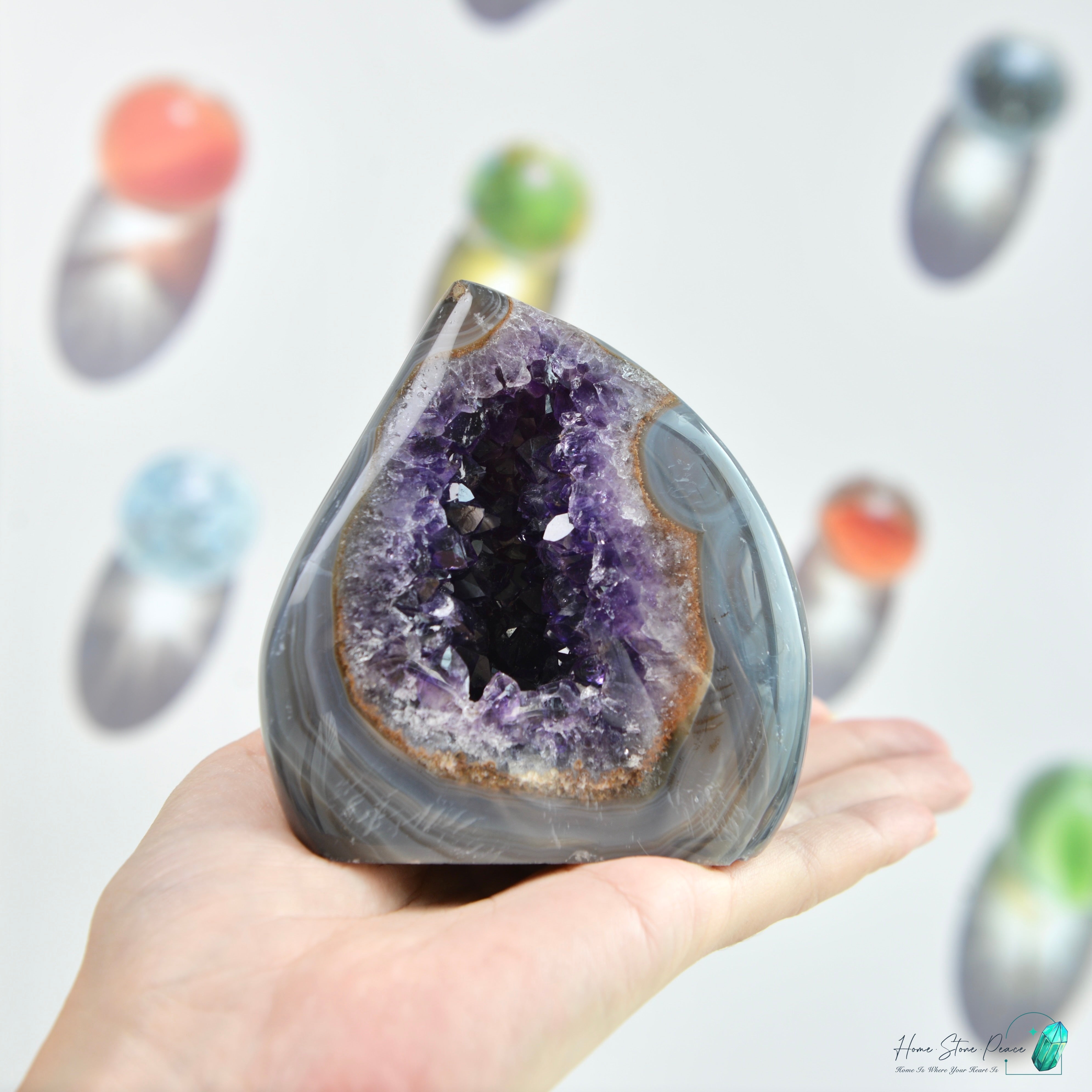 紫水晶瑪瑙火焰 Amethyst Agate Flame