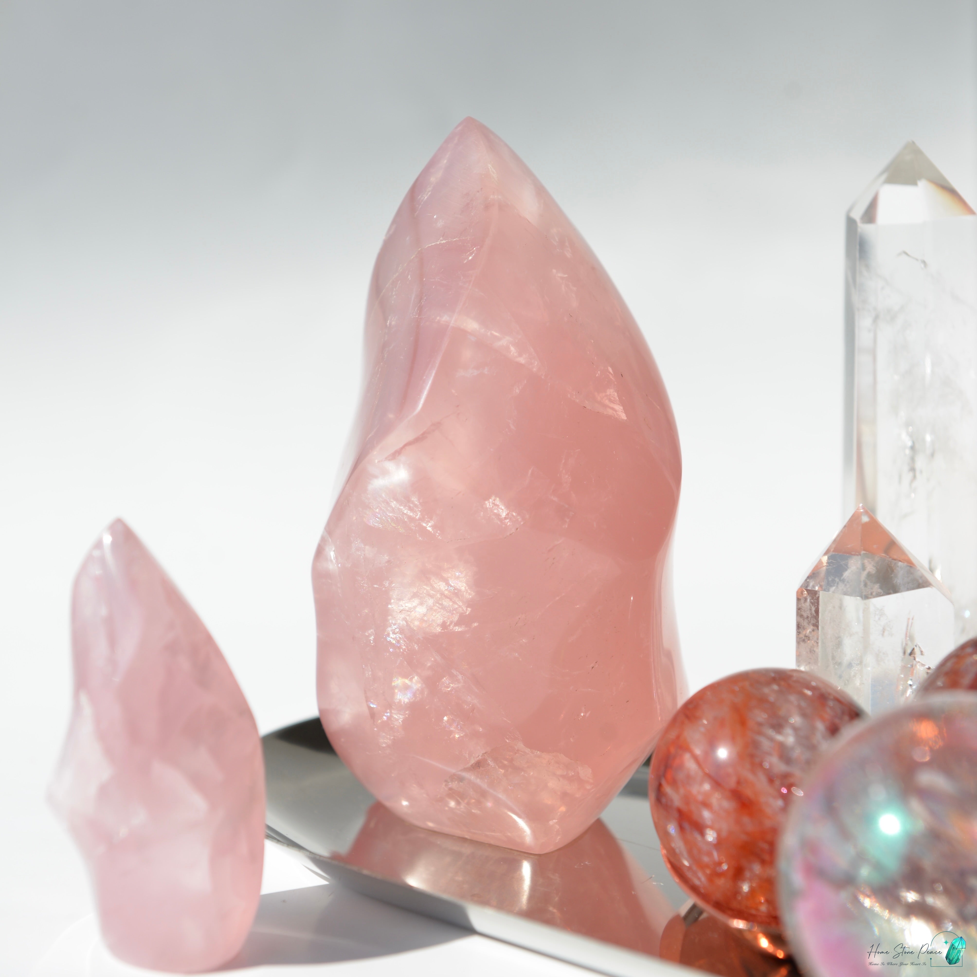 馬達加斯加粉晶火焰 Madagascar Rose Quartz Flame