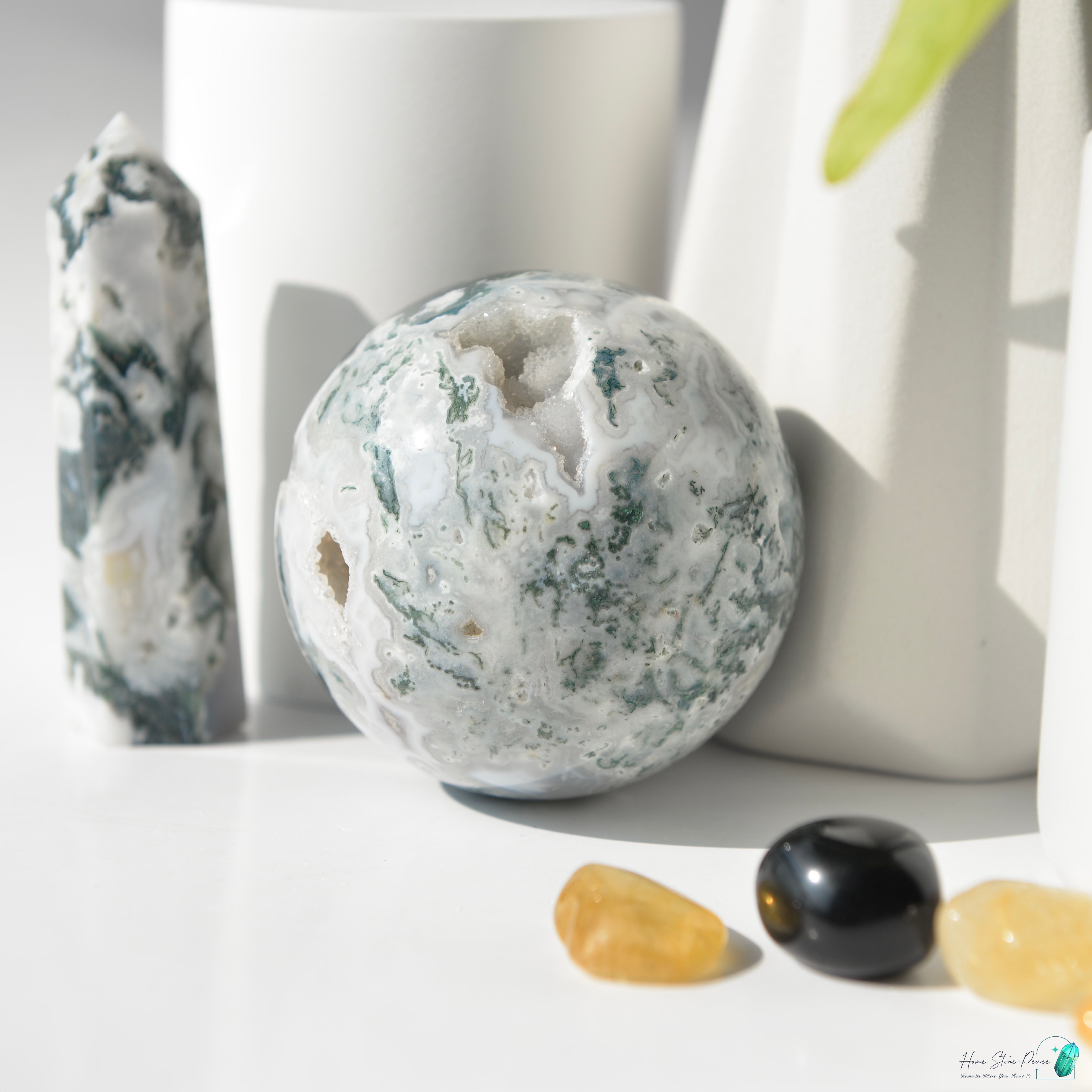 水草瑪瑙球 Moss Agate Sphere