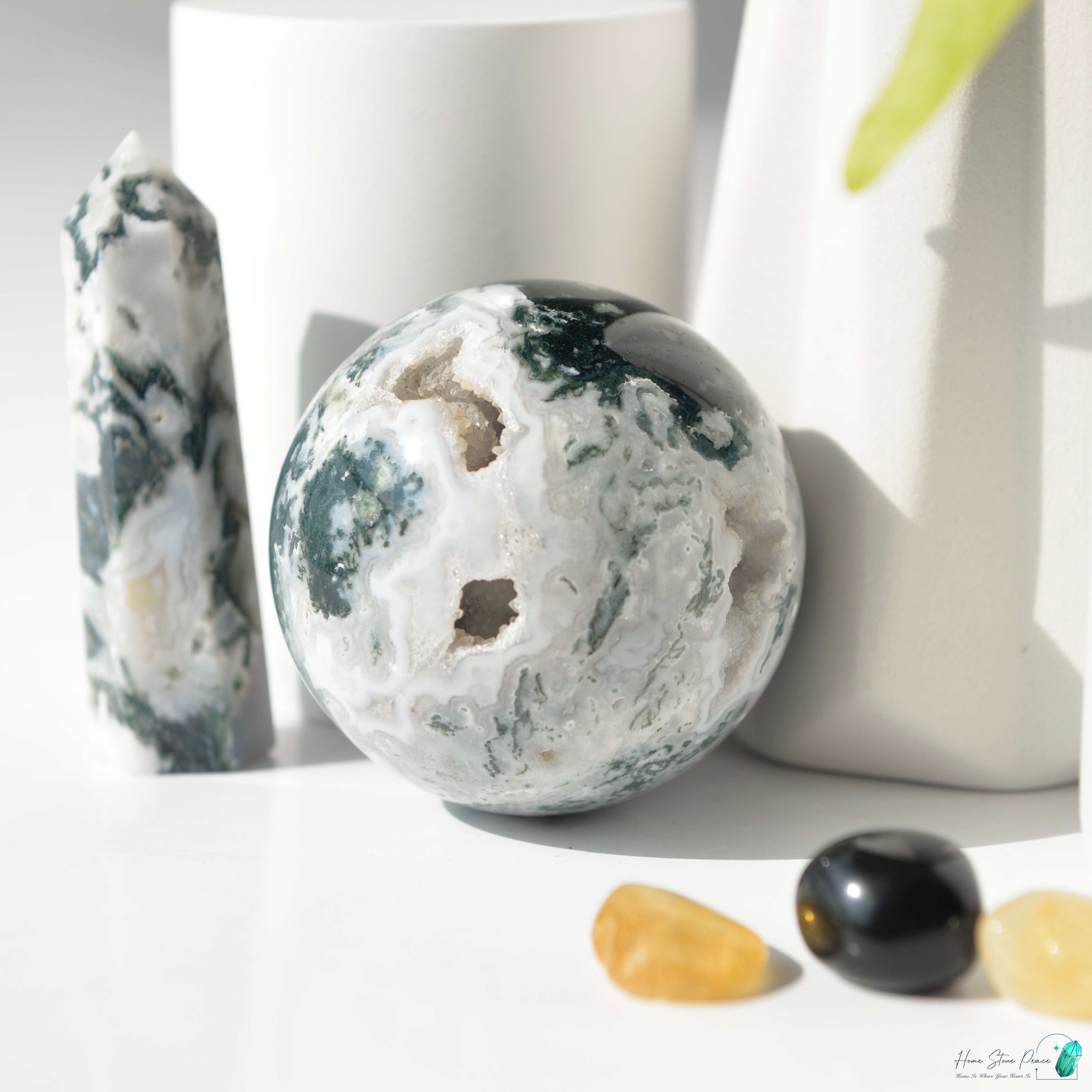 水草瑪瑙球 Moss Agate Sphere