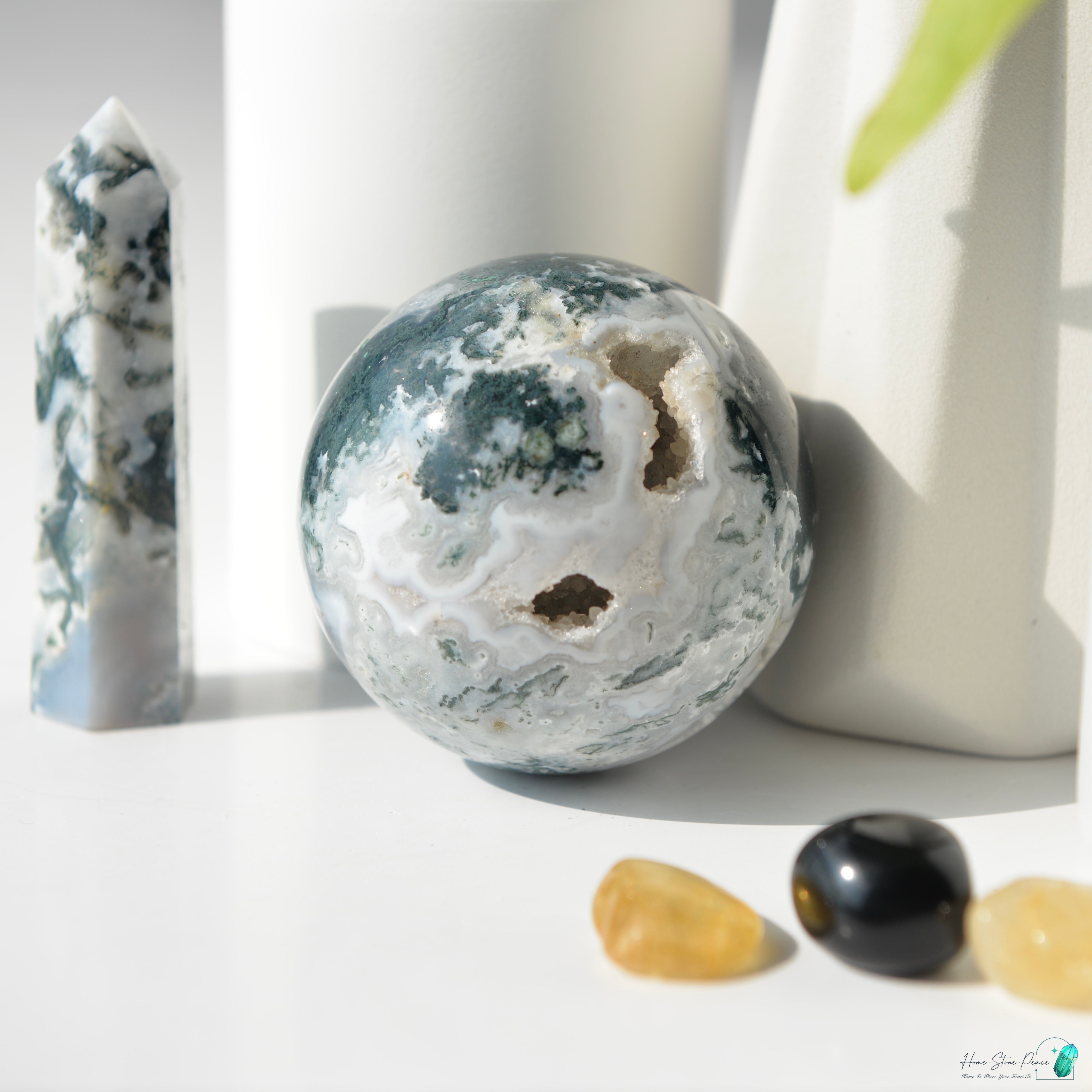 水草瑪瑙球 Moss Agate Sphere