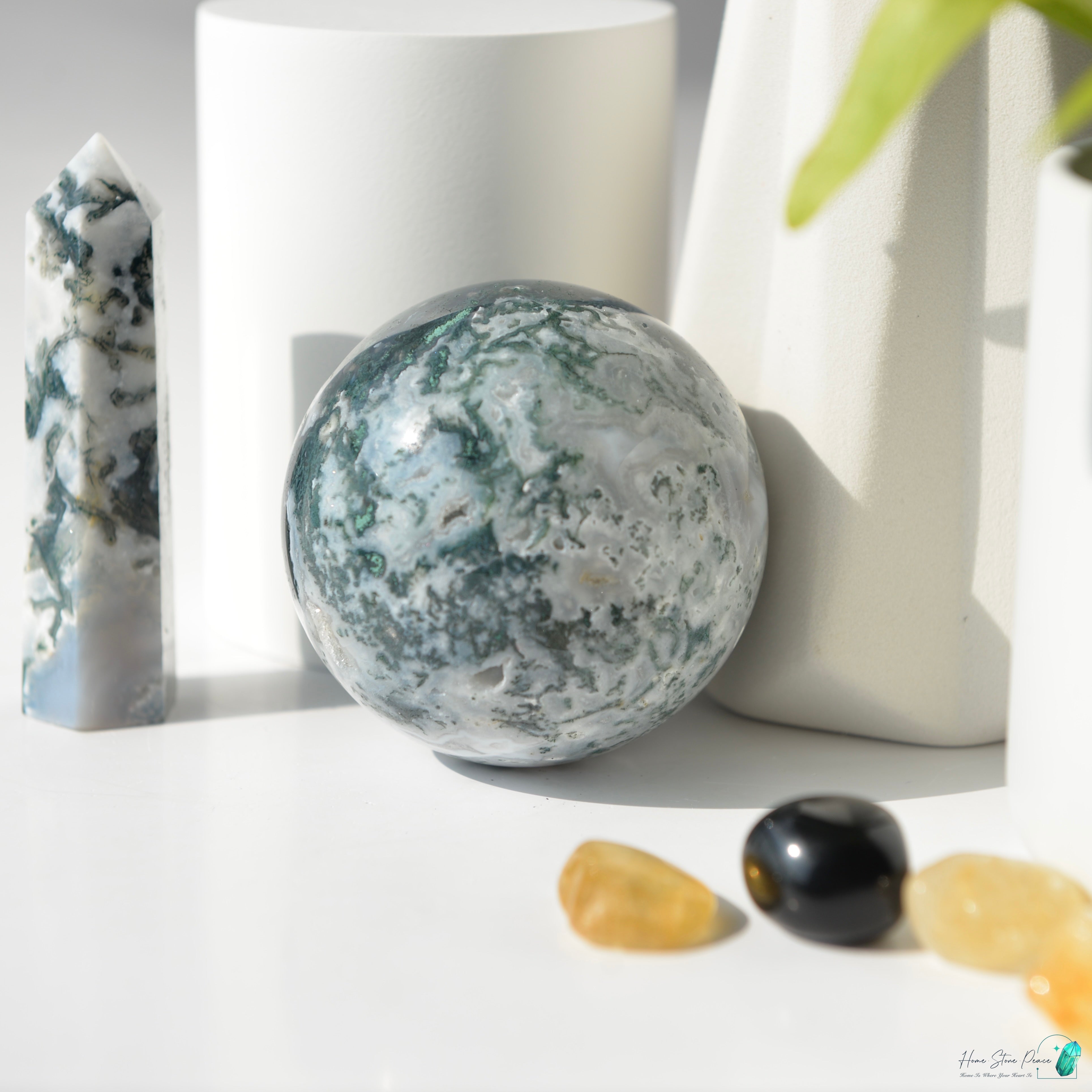 水草瑪瑙球 Moss Agate Sphere