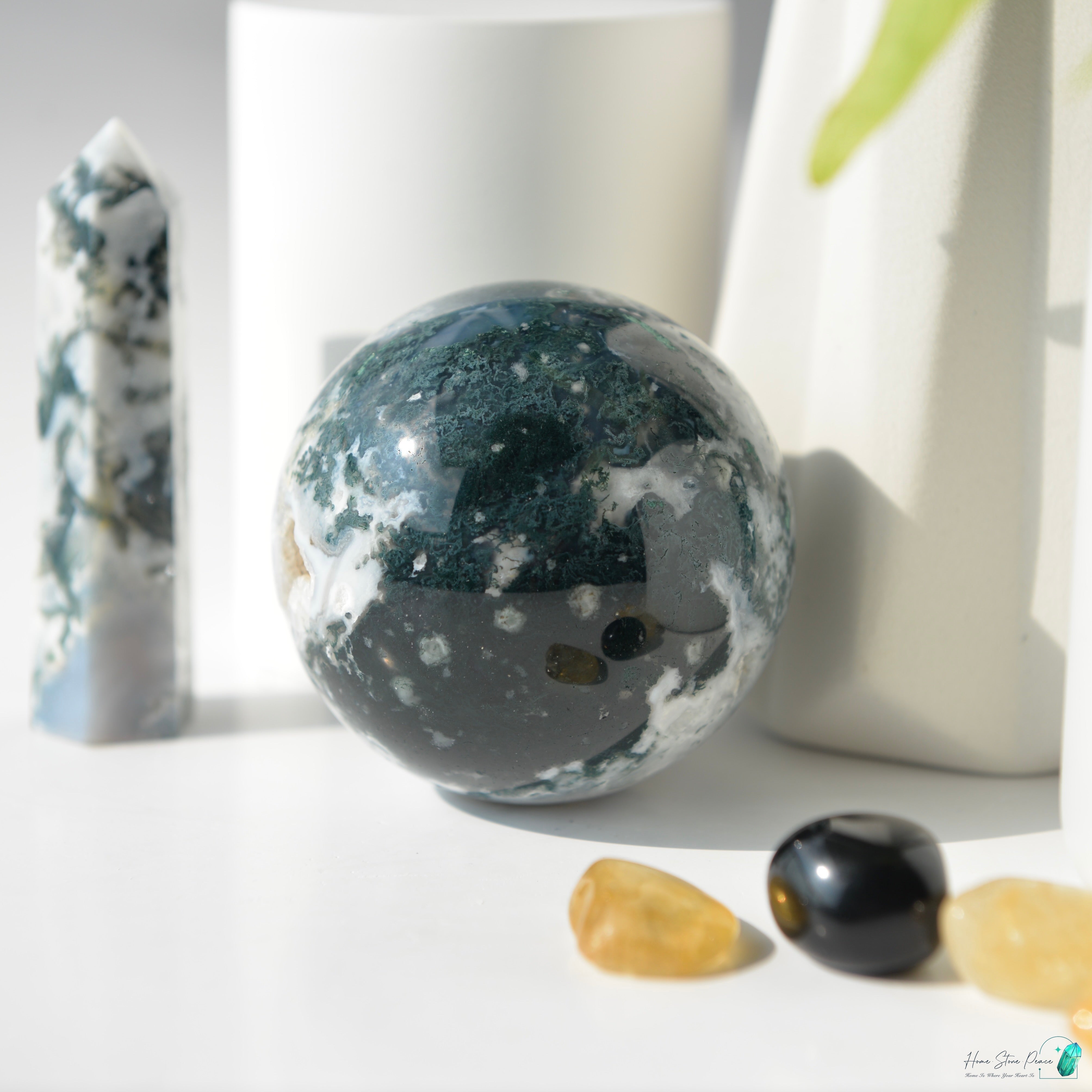 水草瑪瑙球 Moss Agate Sphere