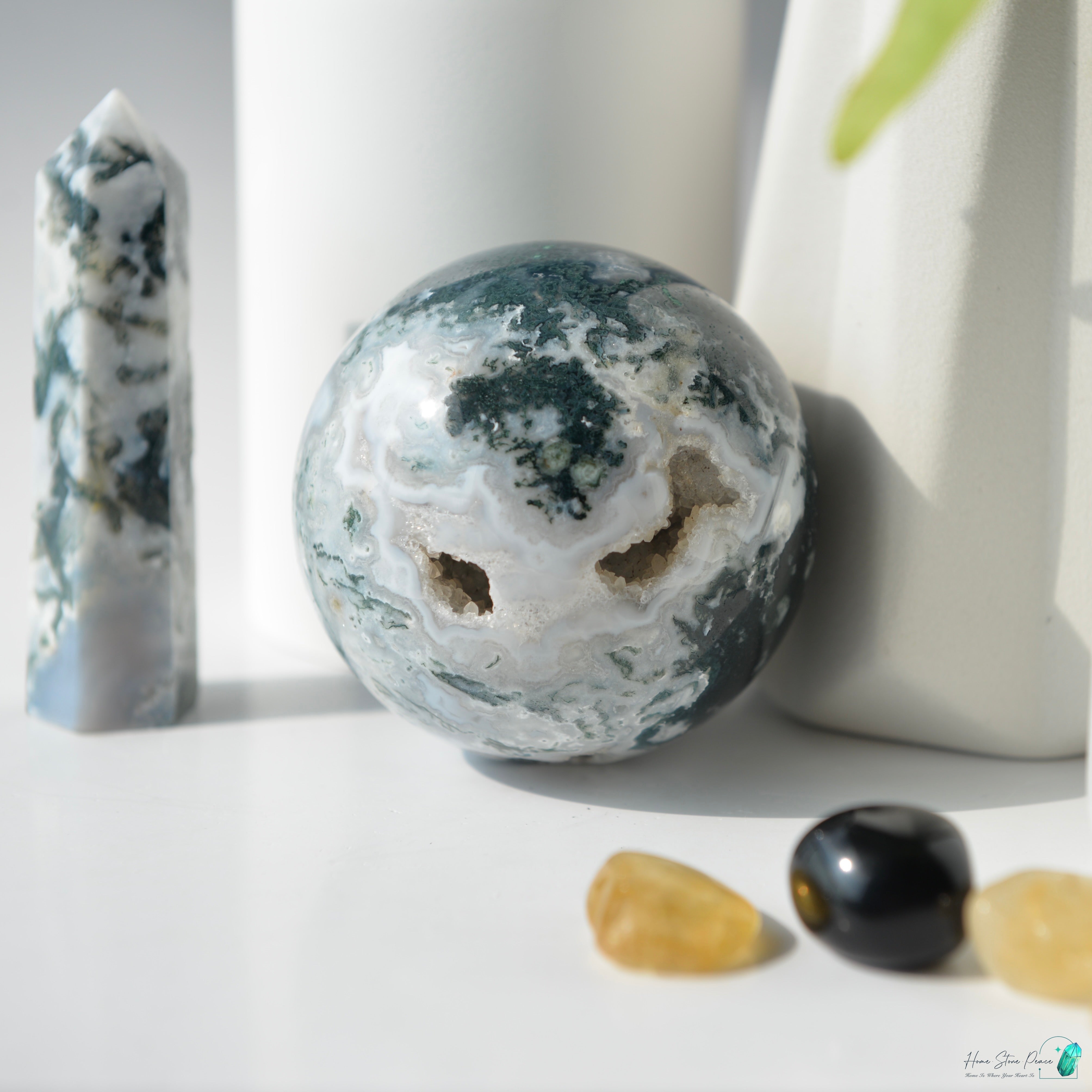 水草瑪瑙球 Moss Agate Sphere