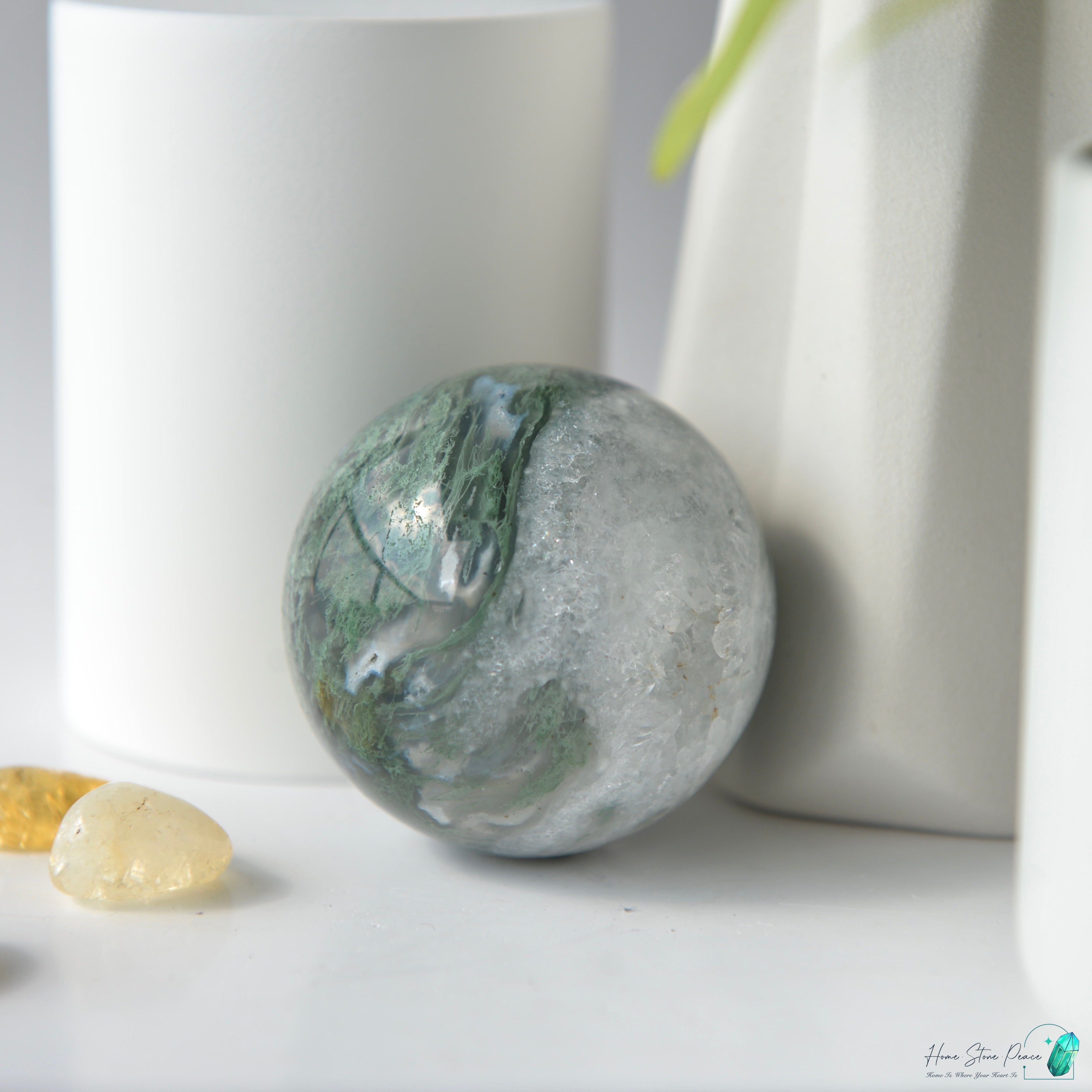 水草瑪瑙球 Moss Agate Sphere