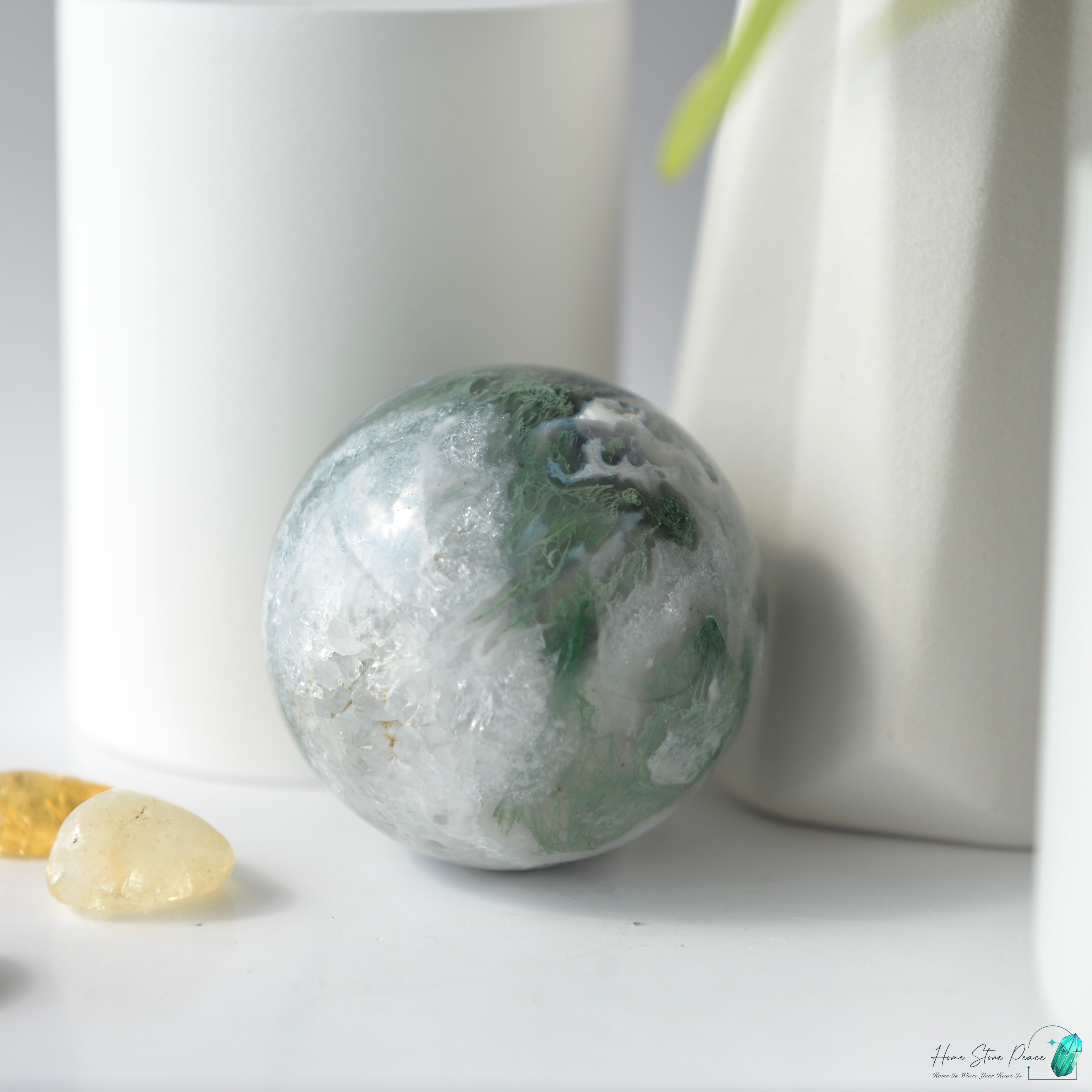 水草瑪瑙球 Moss Agate Sphere