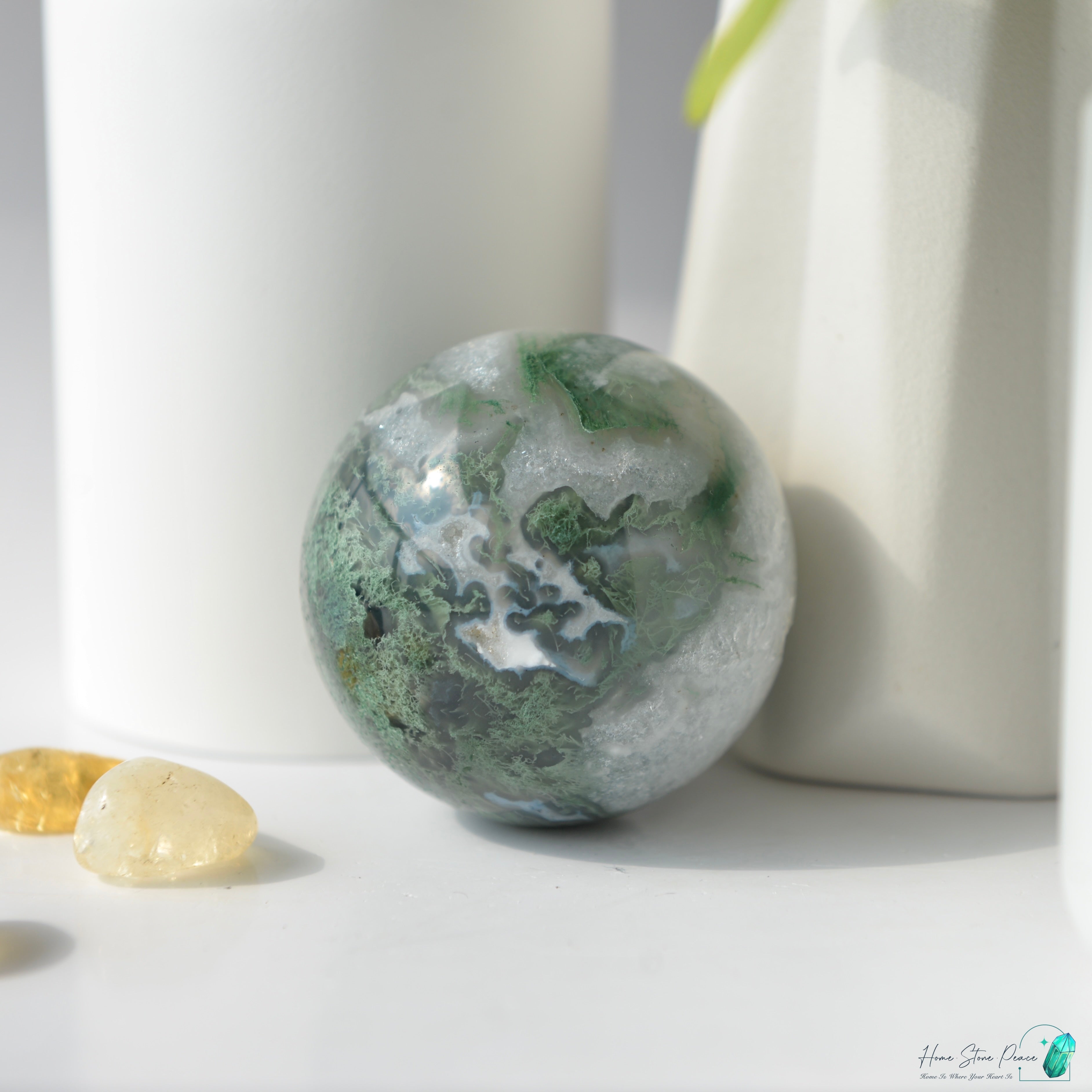 水草瑪瑙球 Moss Agate Sphere