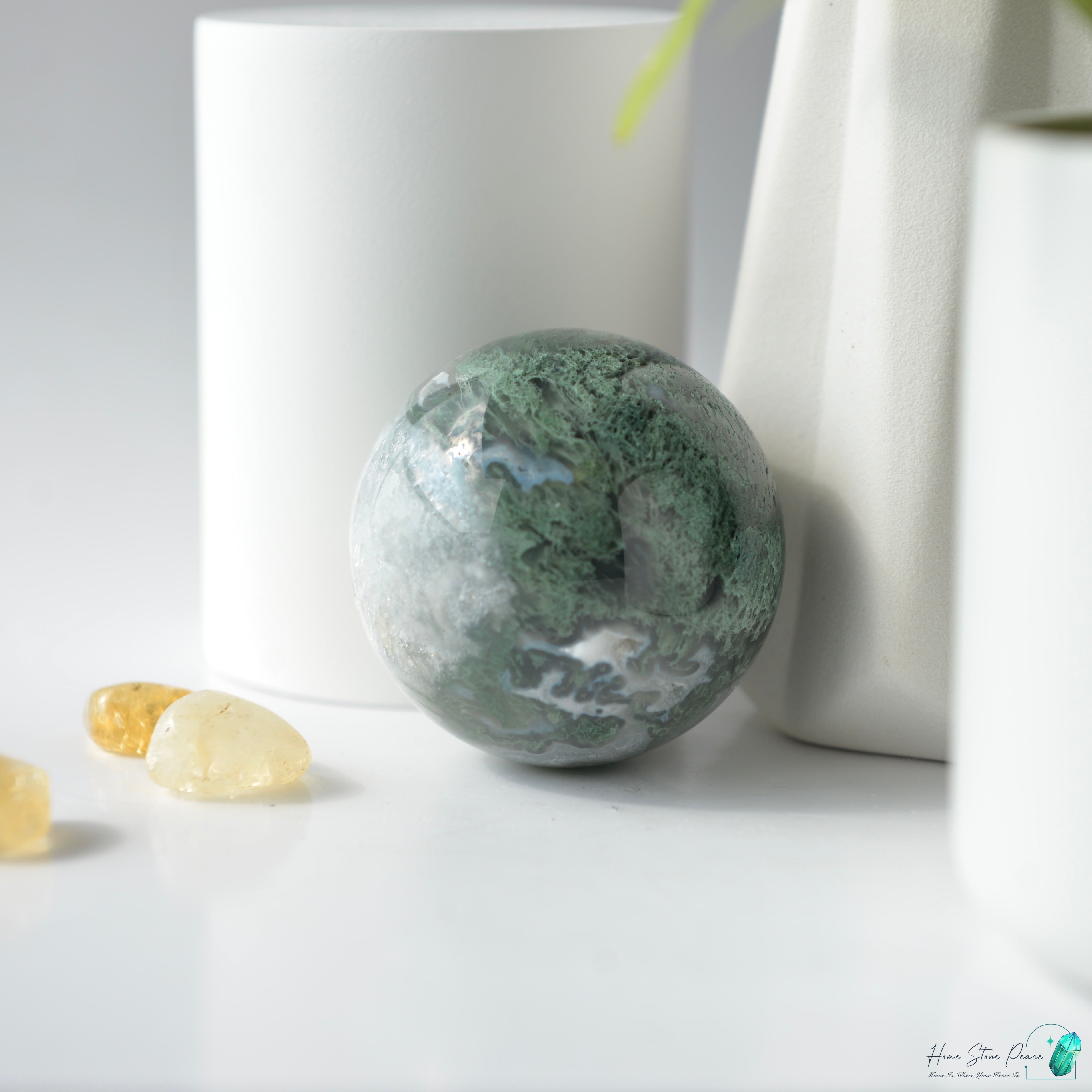 水草瑪瑙球 Moss Agate Sphere