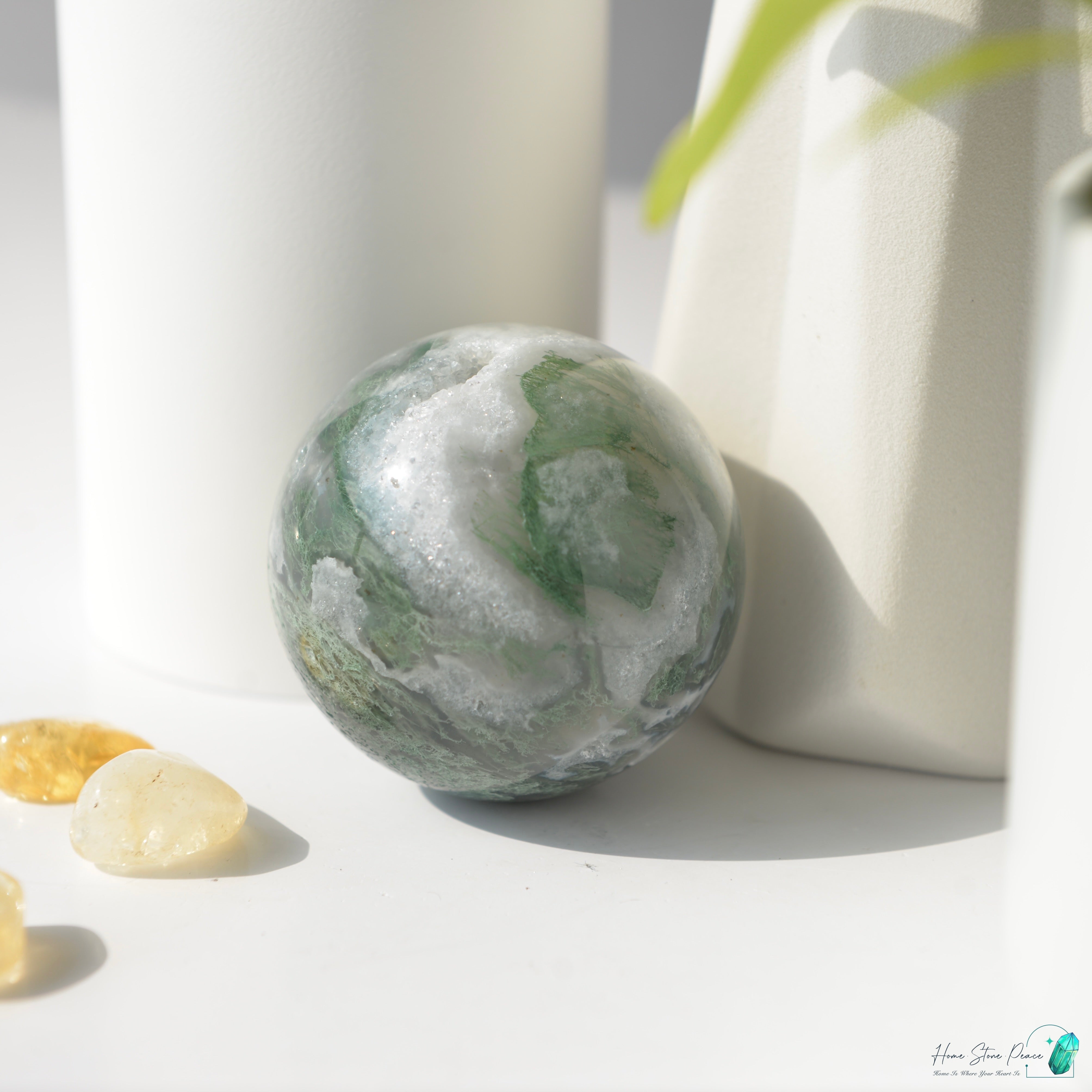 水草瑪瑙球 Moss Agate Sphere