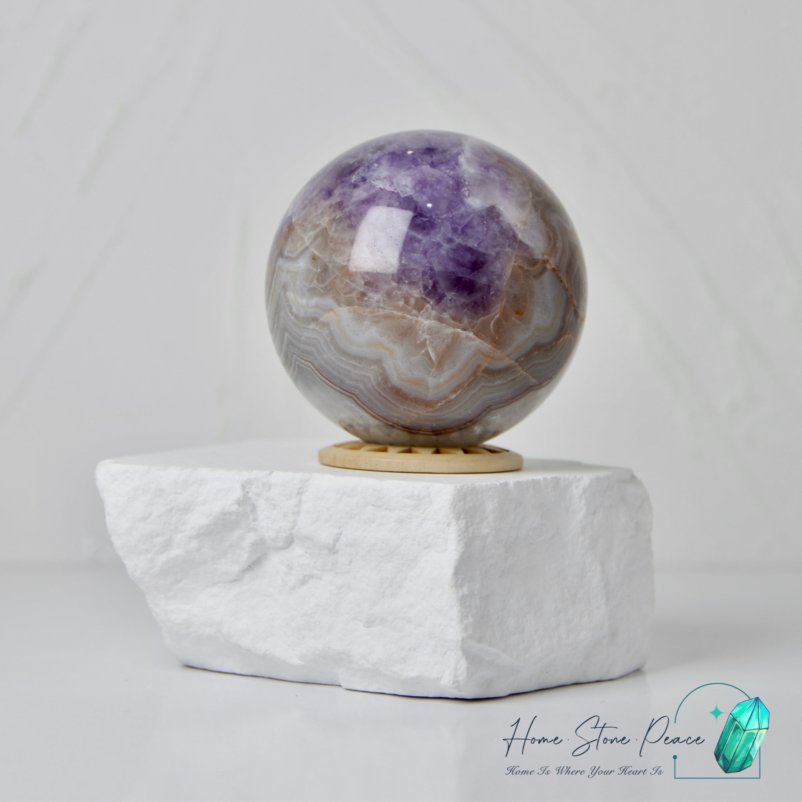 Amethyst Agate Sphere 紫水晶瑪瑙球