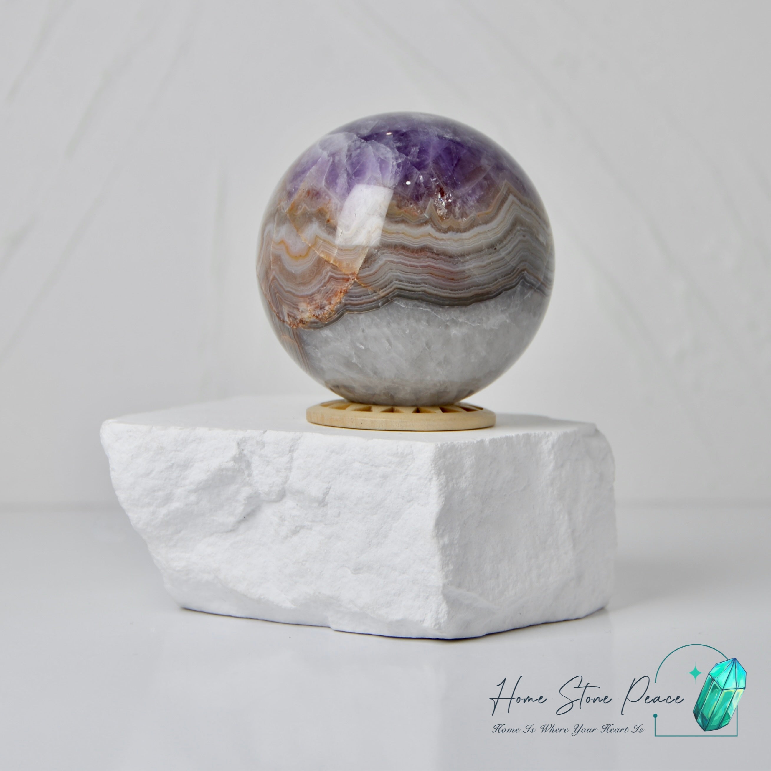 Amethyst Agate Sphere 紫水晶瑪瑙球