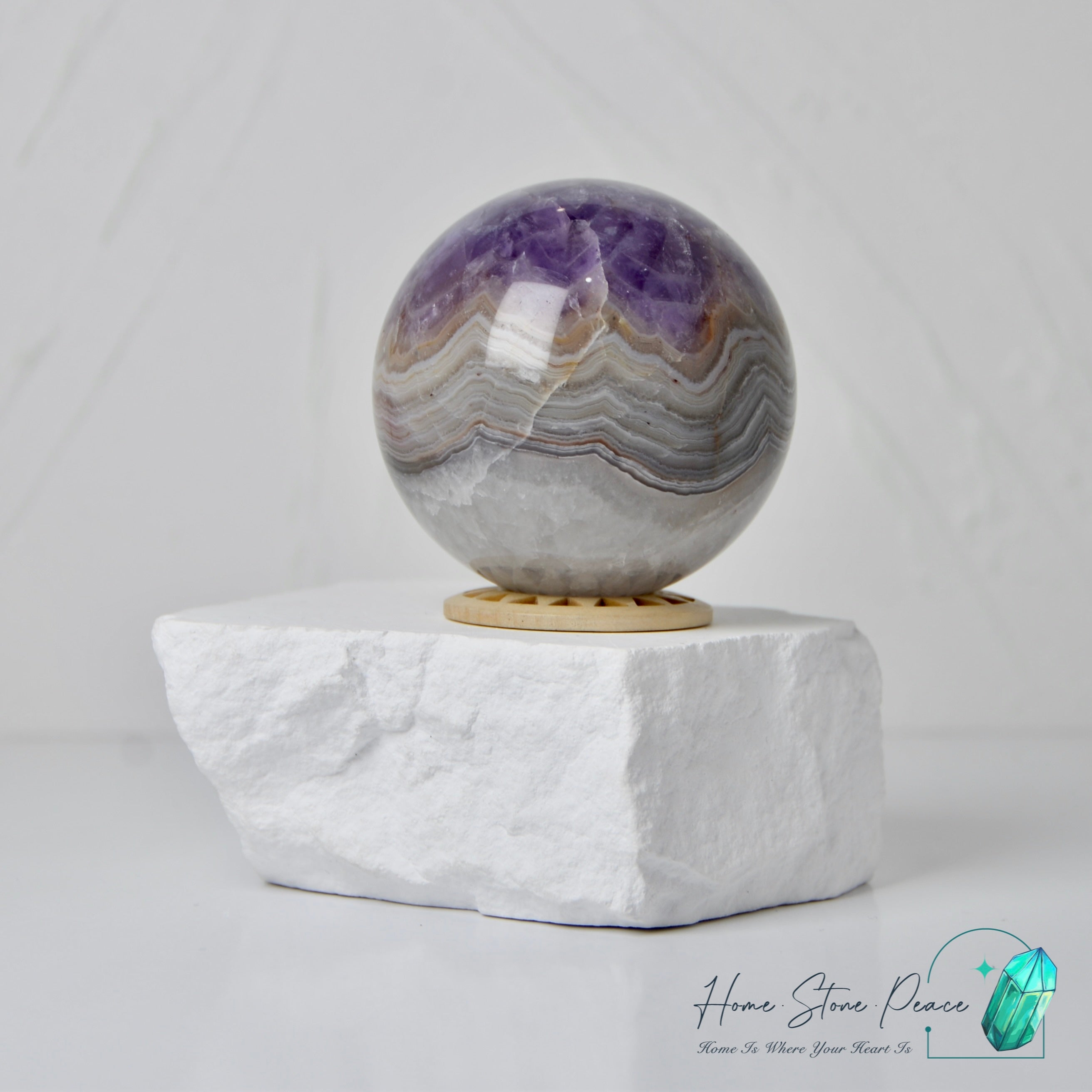 Amethyst Agate Sphere 紫水晶瑪瑙球