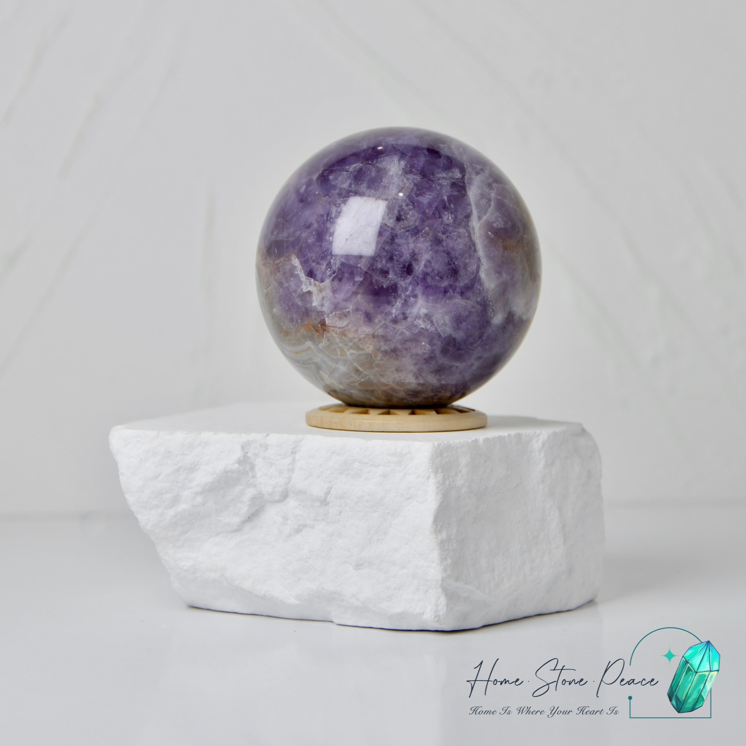 Amethyst Agate Sphere 紫水晶瑪瑙球