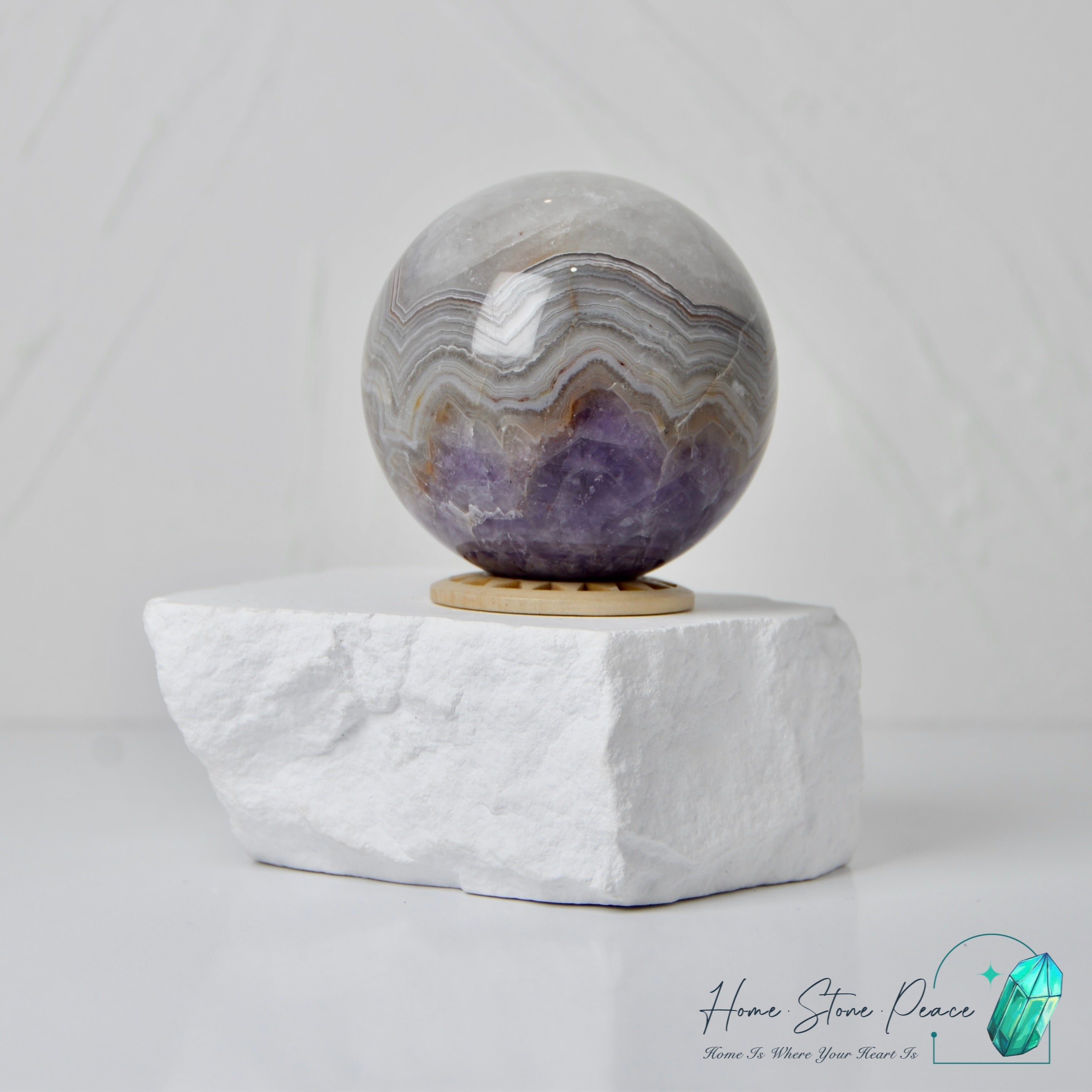 Amethyst Agate Sphere 紫水晶瑪瑙球