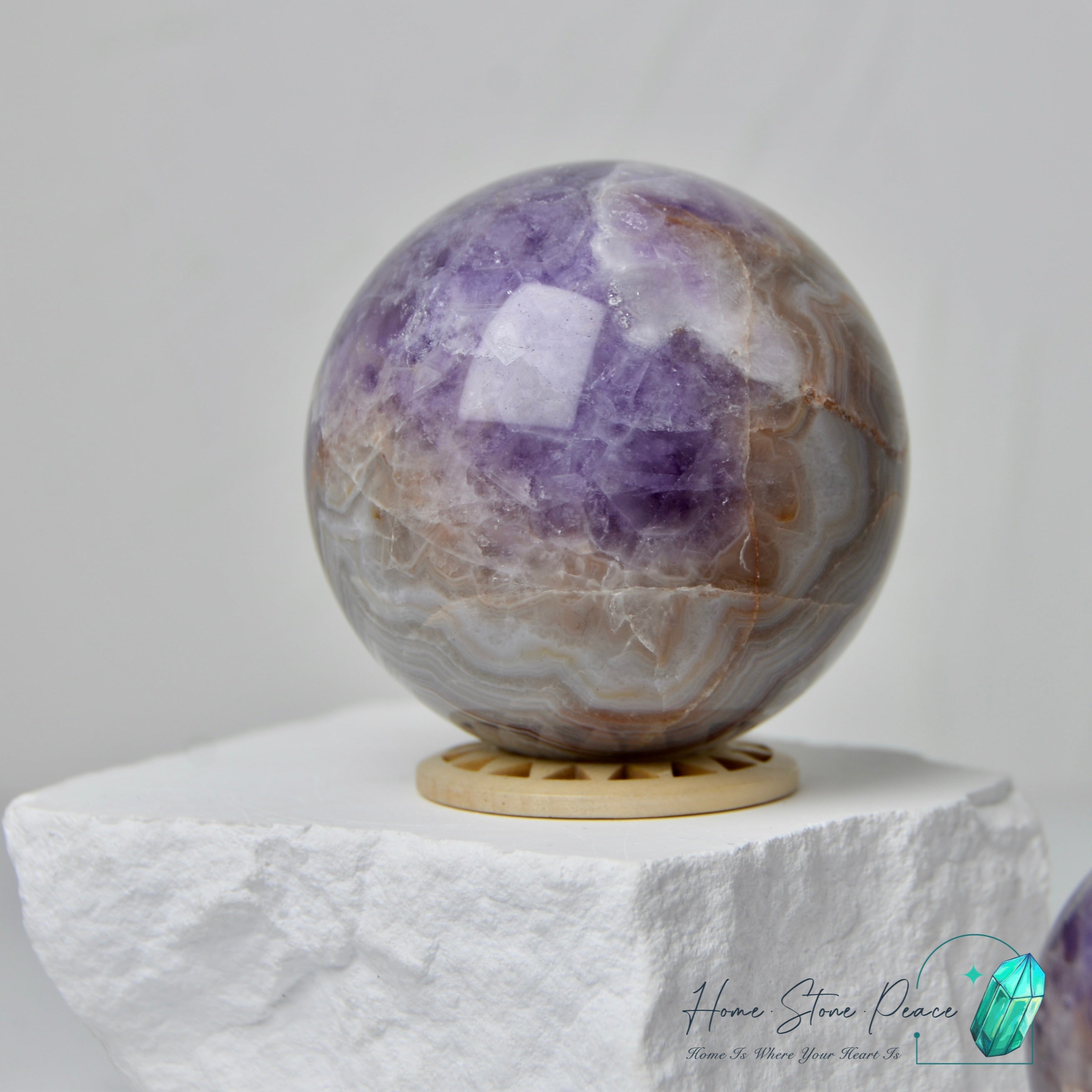 Amethyst Agate Sphere 紫水晶瑪瑙球