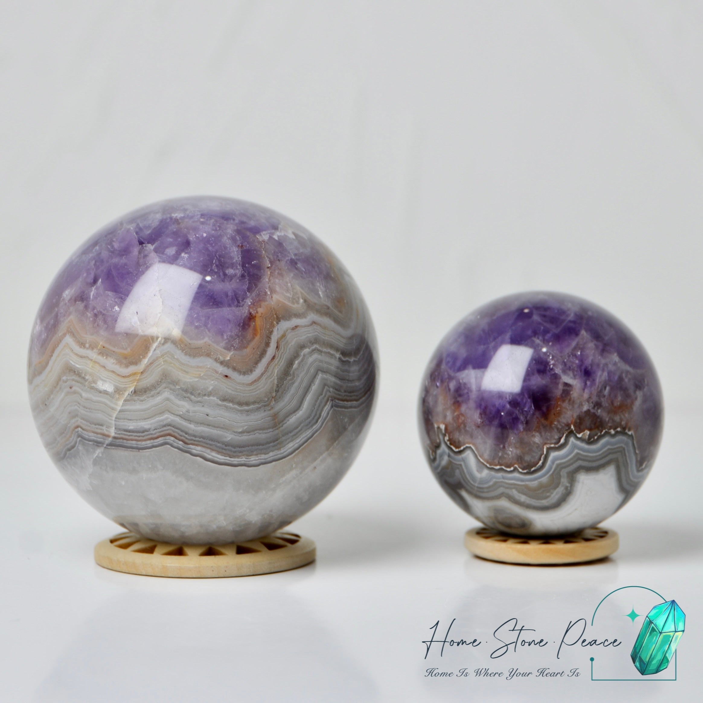 Amethyst Agate Sphere 紫水晶瑪瑙球