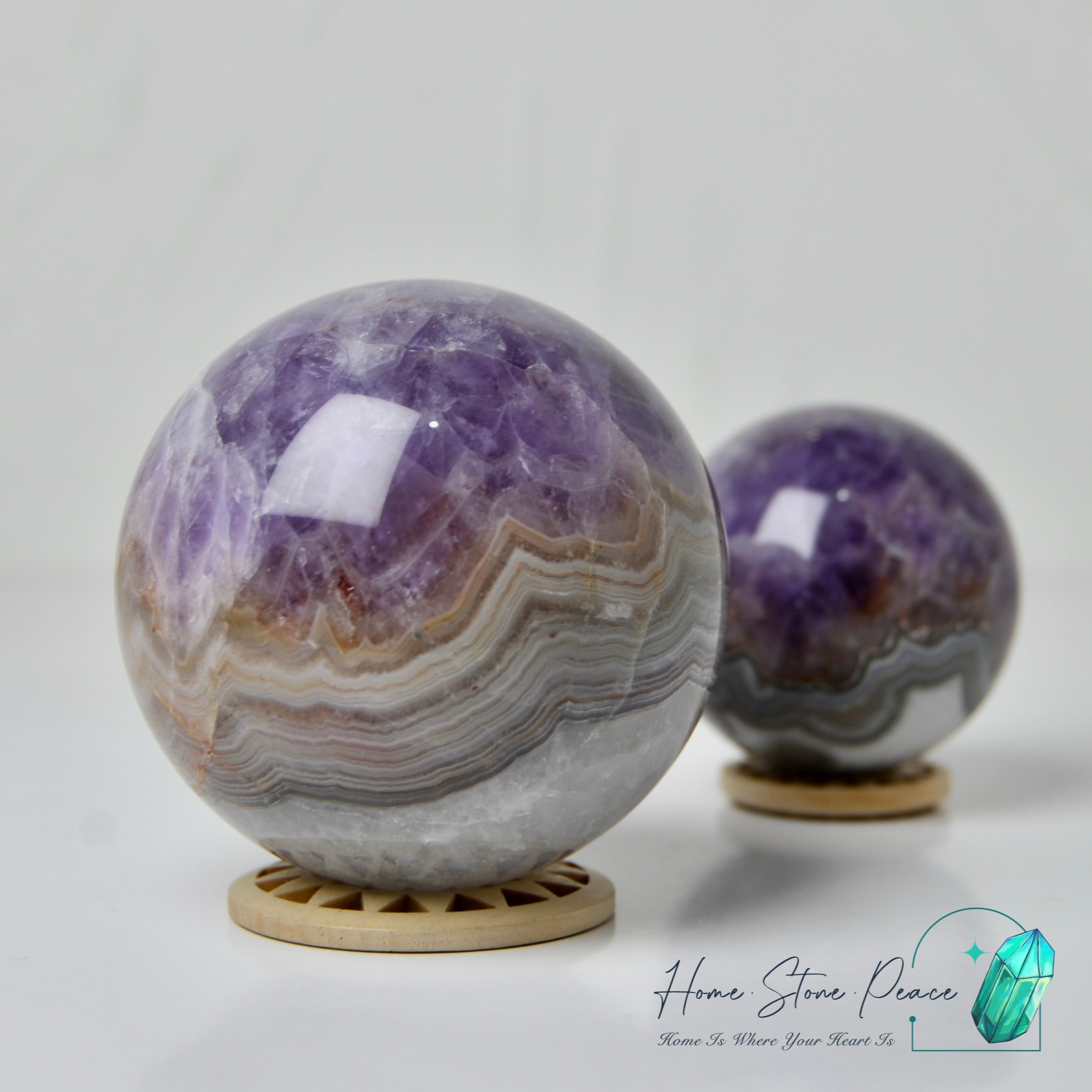 Amethyst Agate Sphere 紫水晶瑪瑙球