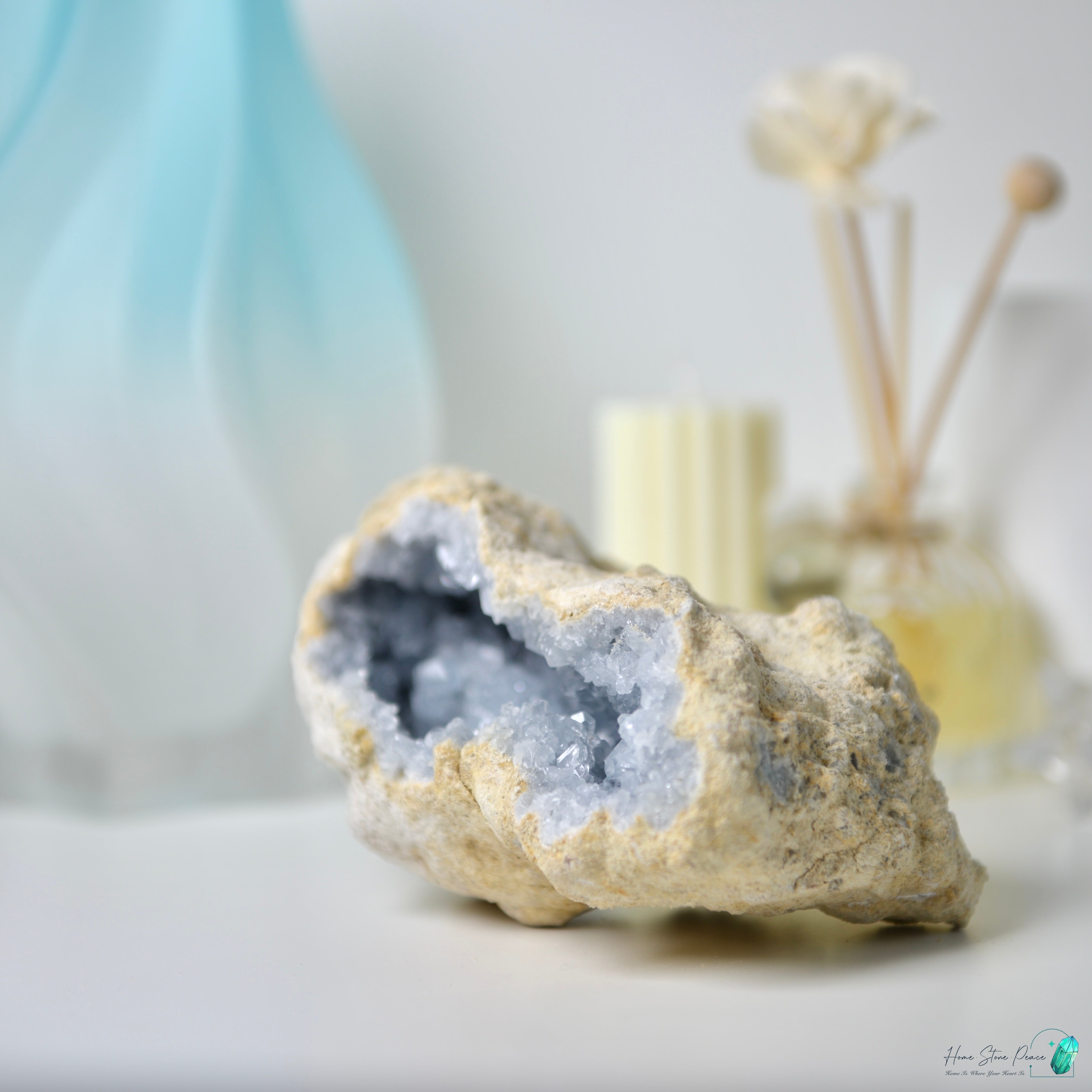 天青石石窩 Celestite Geode