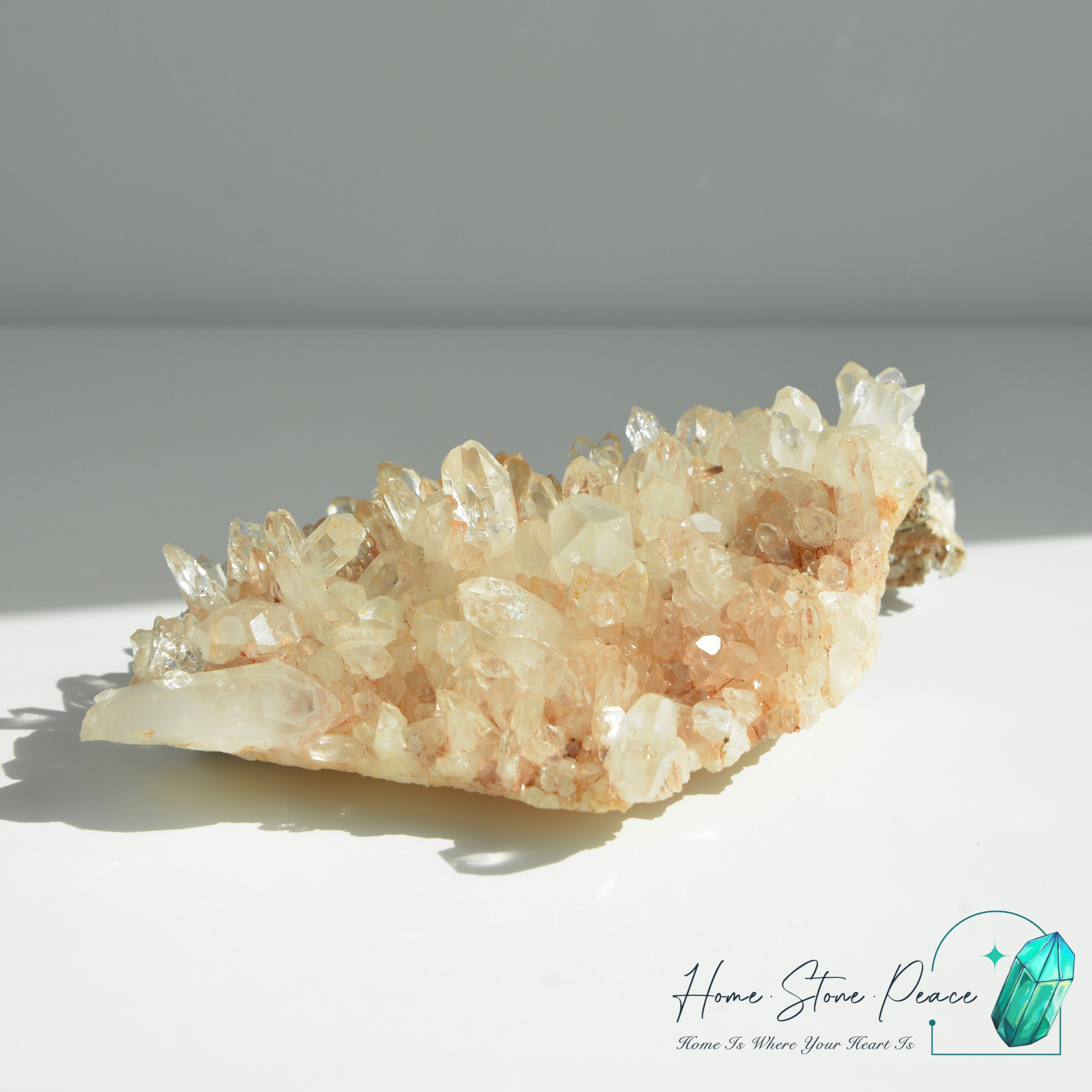 Columbian Pink Lemurian Quartz Cluster 哥倫比亞粉紅雷姆利亞水晶簇