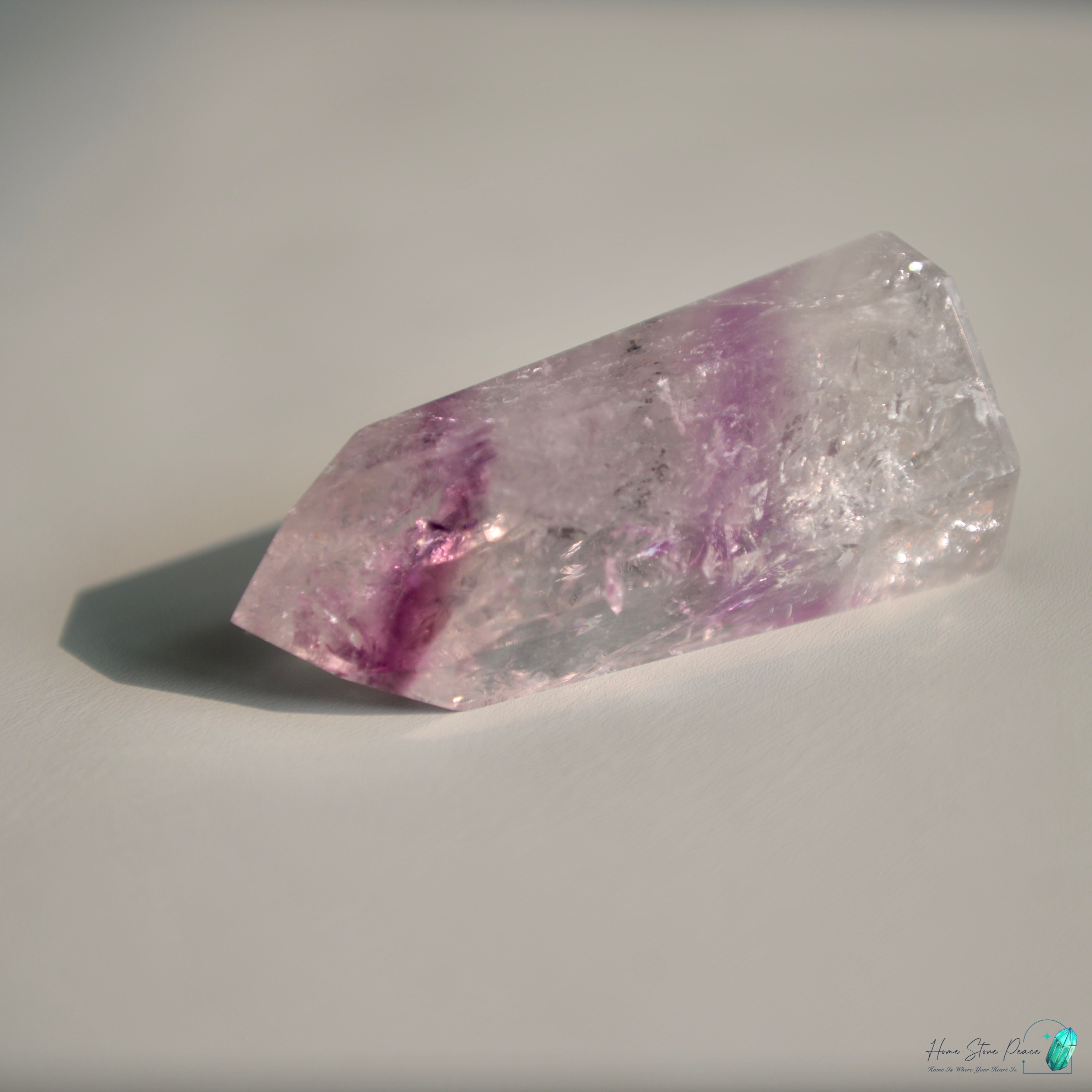 巴西幻影彩虹紫水晶柱 Brazilian Amethyst Phantom Tower with Rainbow