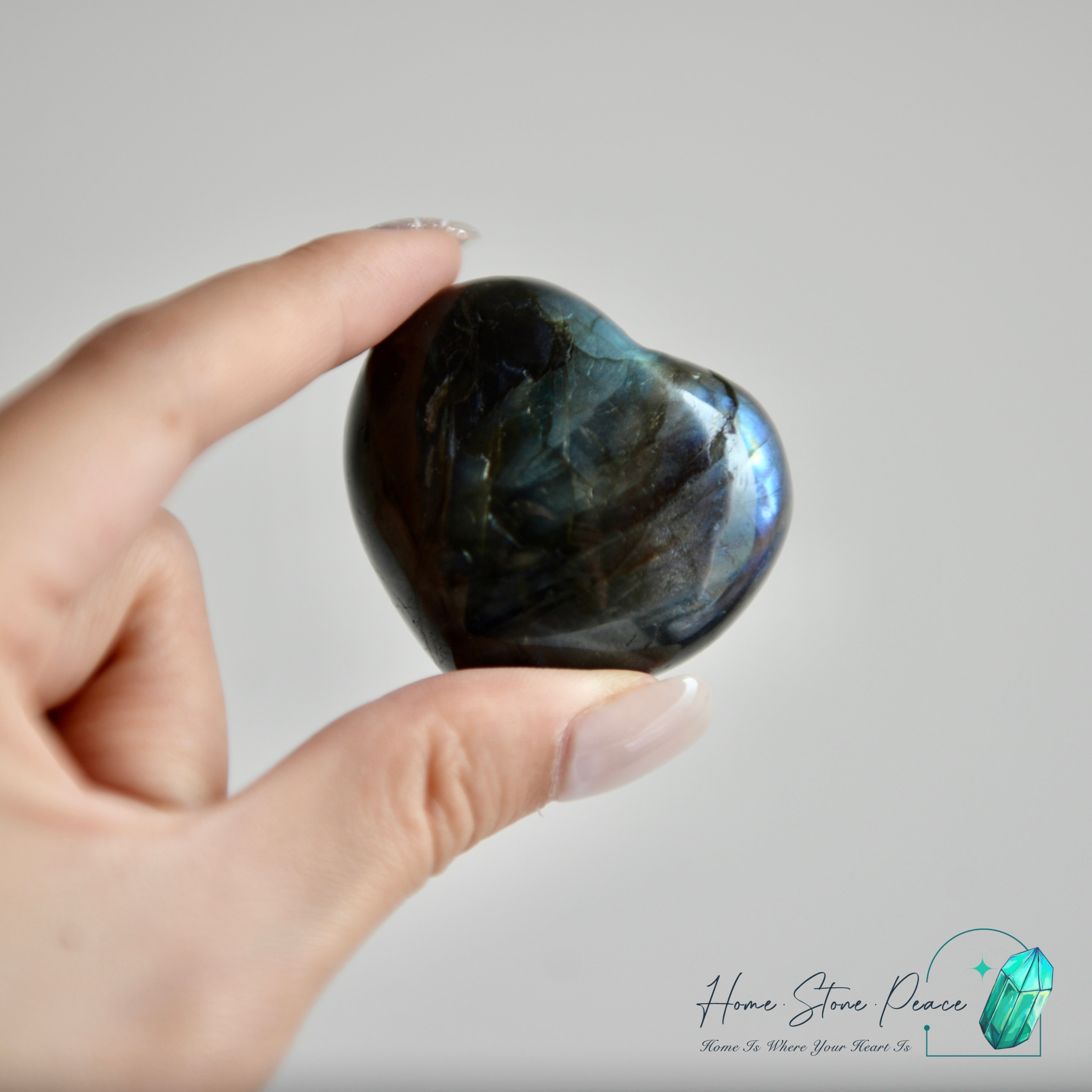 拉長石心 Labradorite Heart