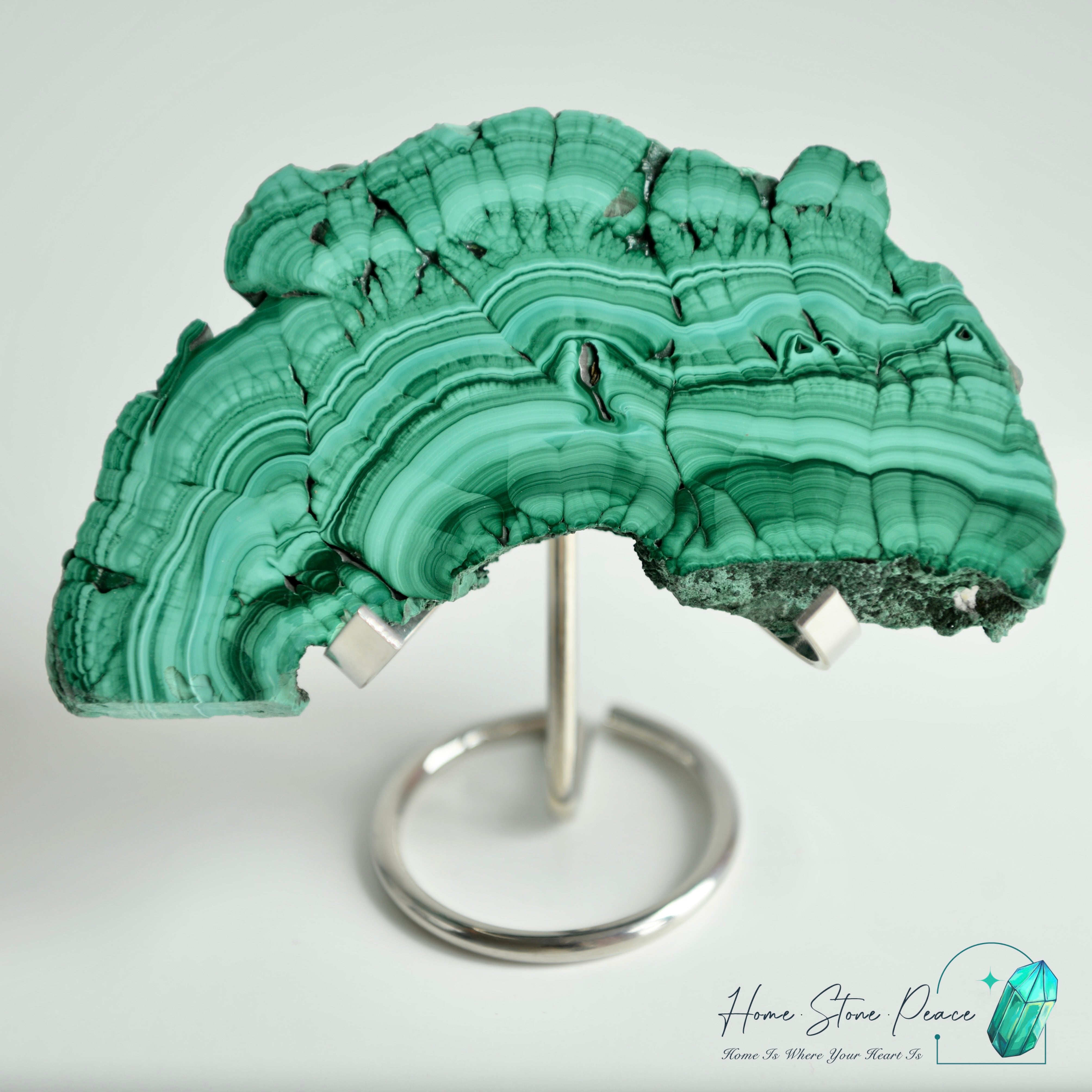 孔雀石片擺設 Malachite Slab