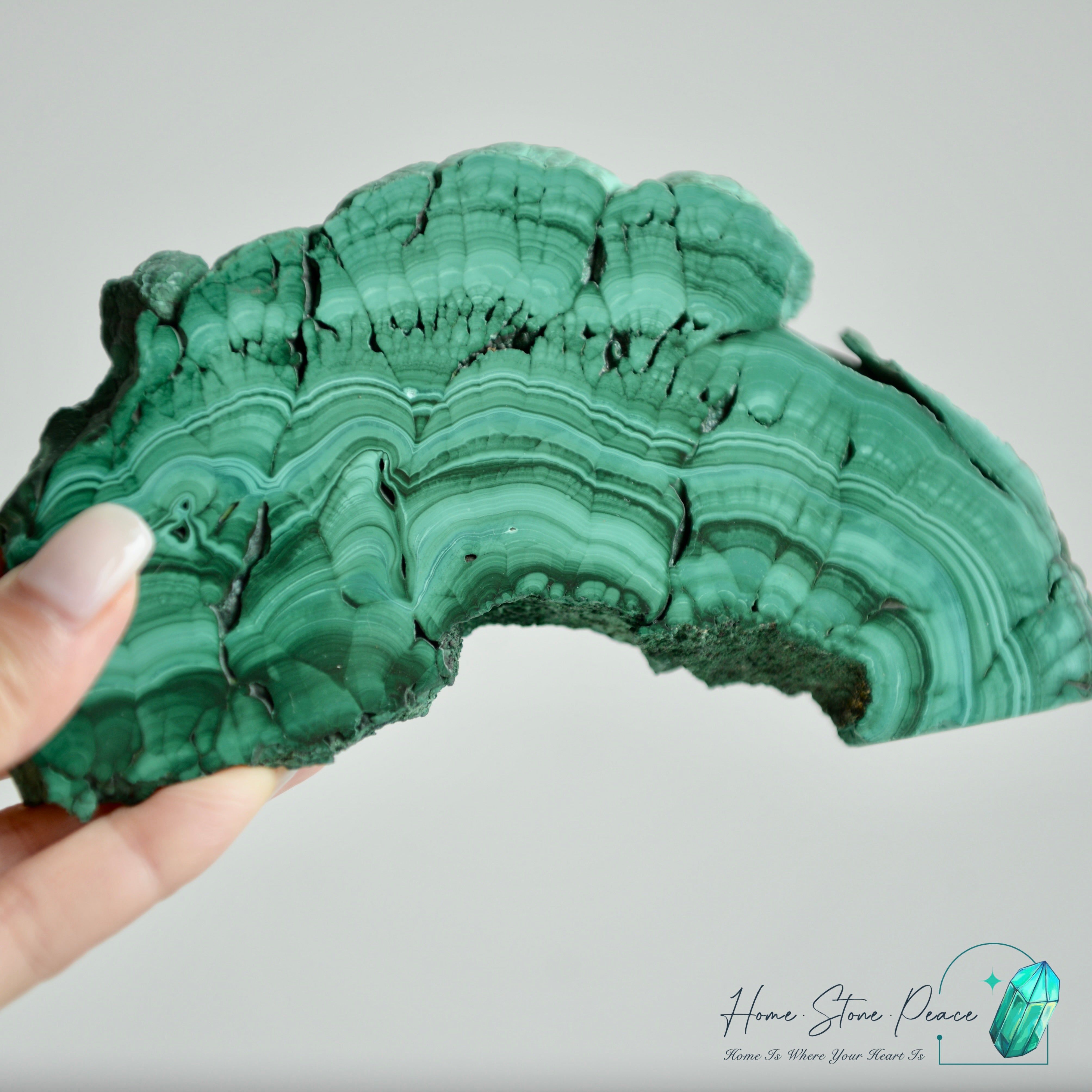 孔雀石片擺設 Malachite Slab