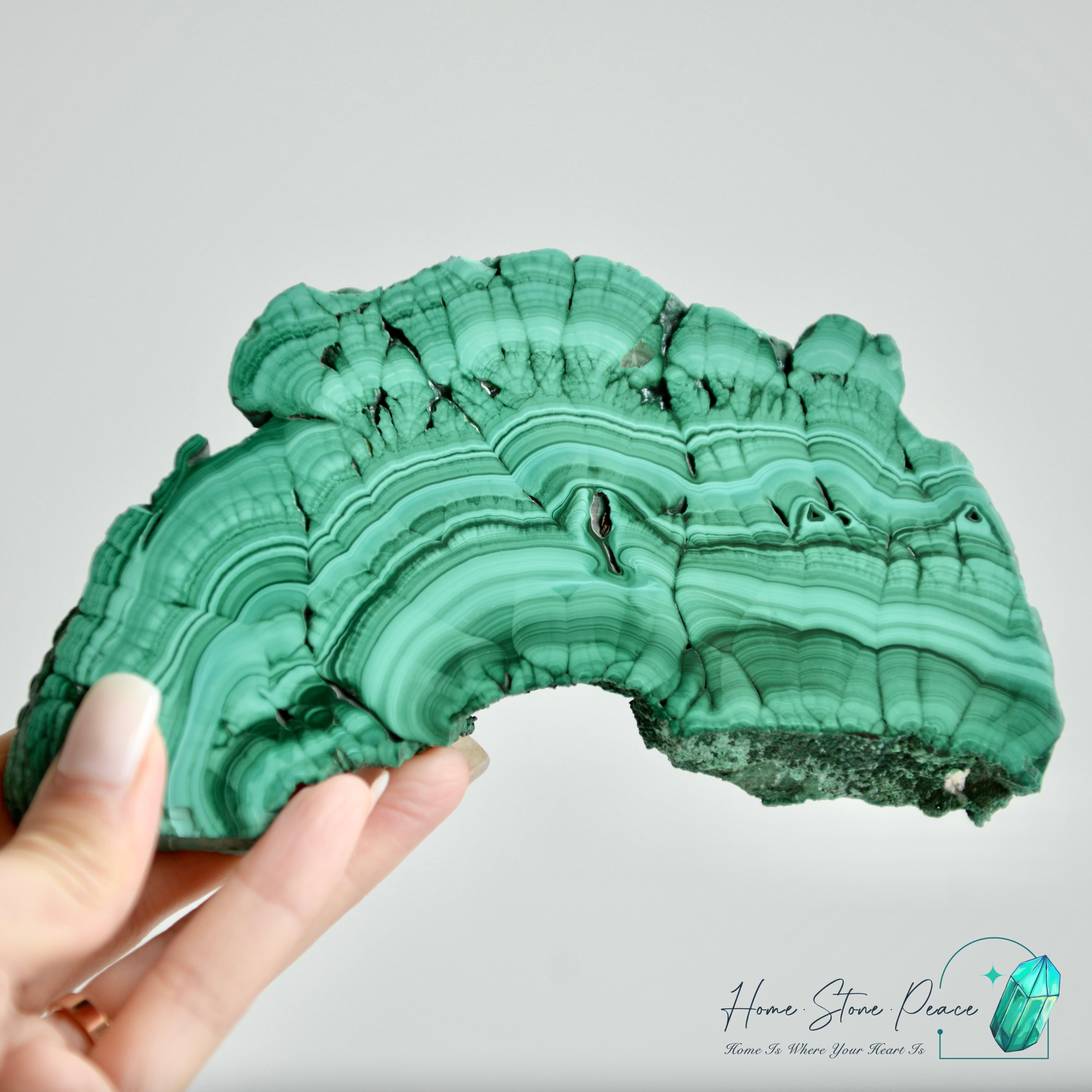 孔雀石片擺設 Malachite Slab