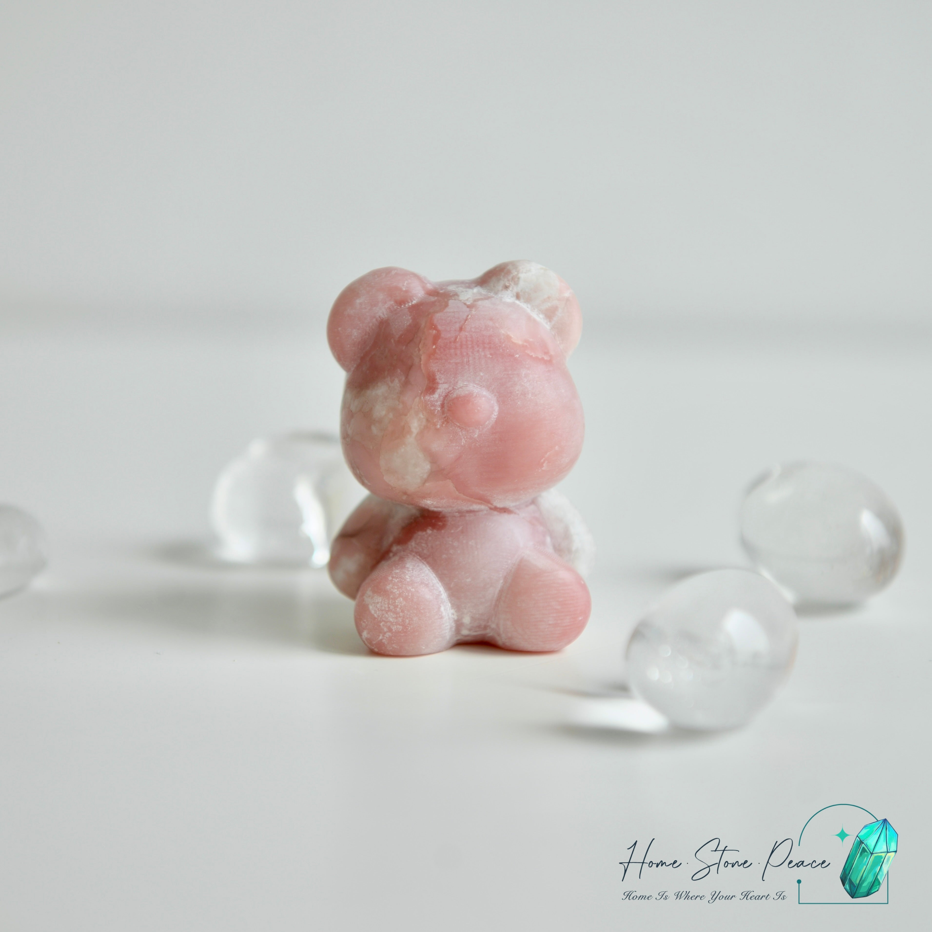 粉紅澳寶小熊 Pink Opal Teddy Bear