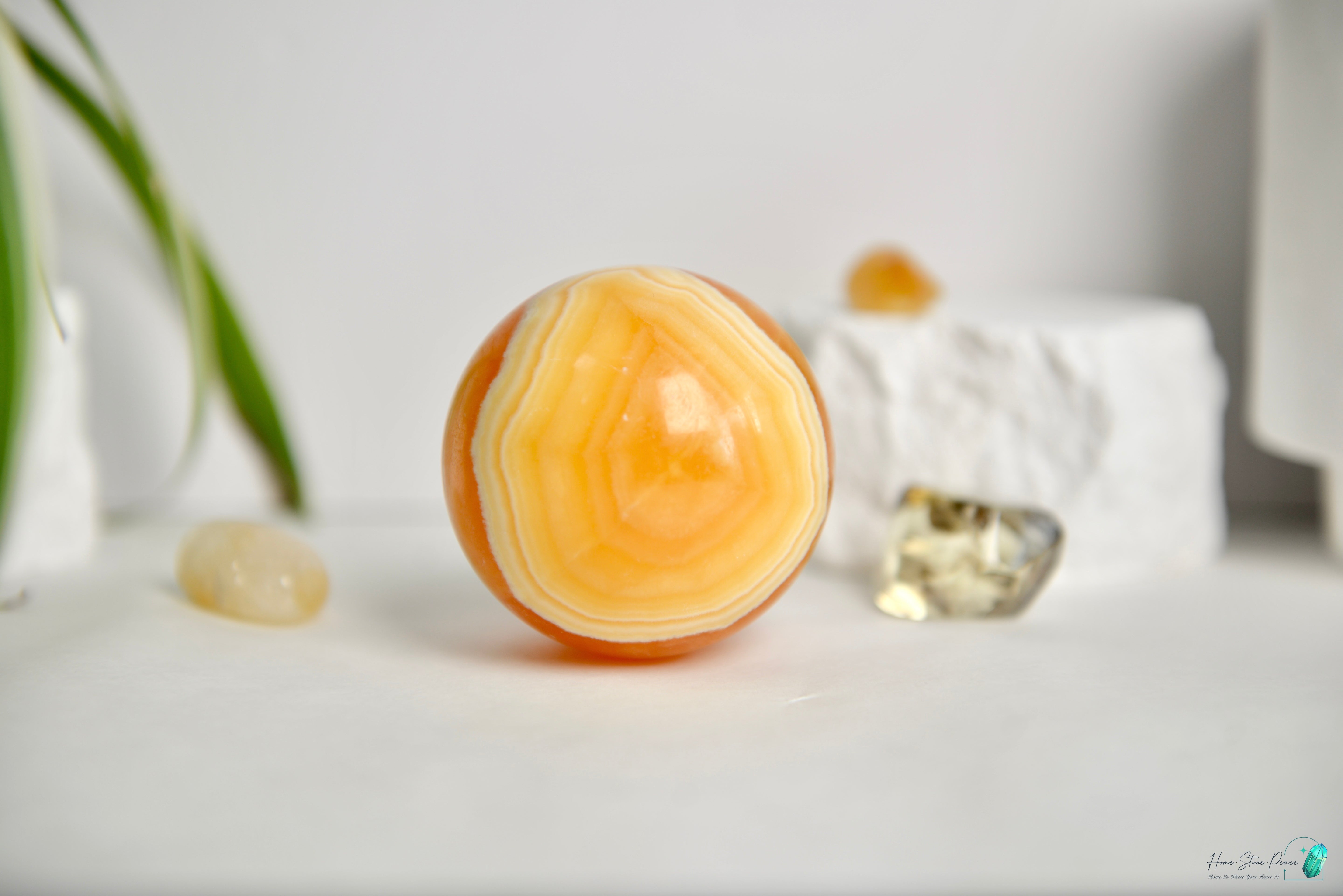 橙方解石球 Orange Calcite Sphere