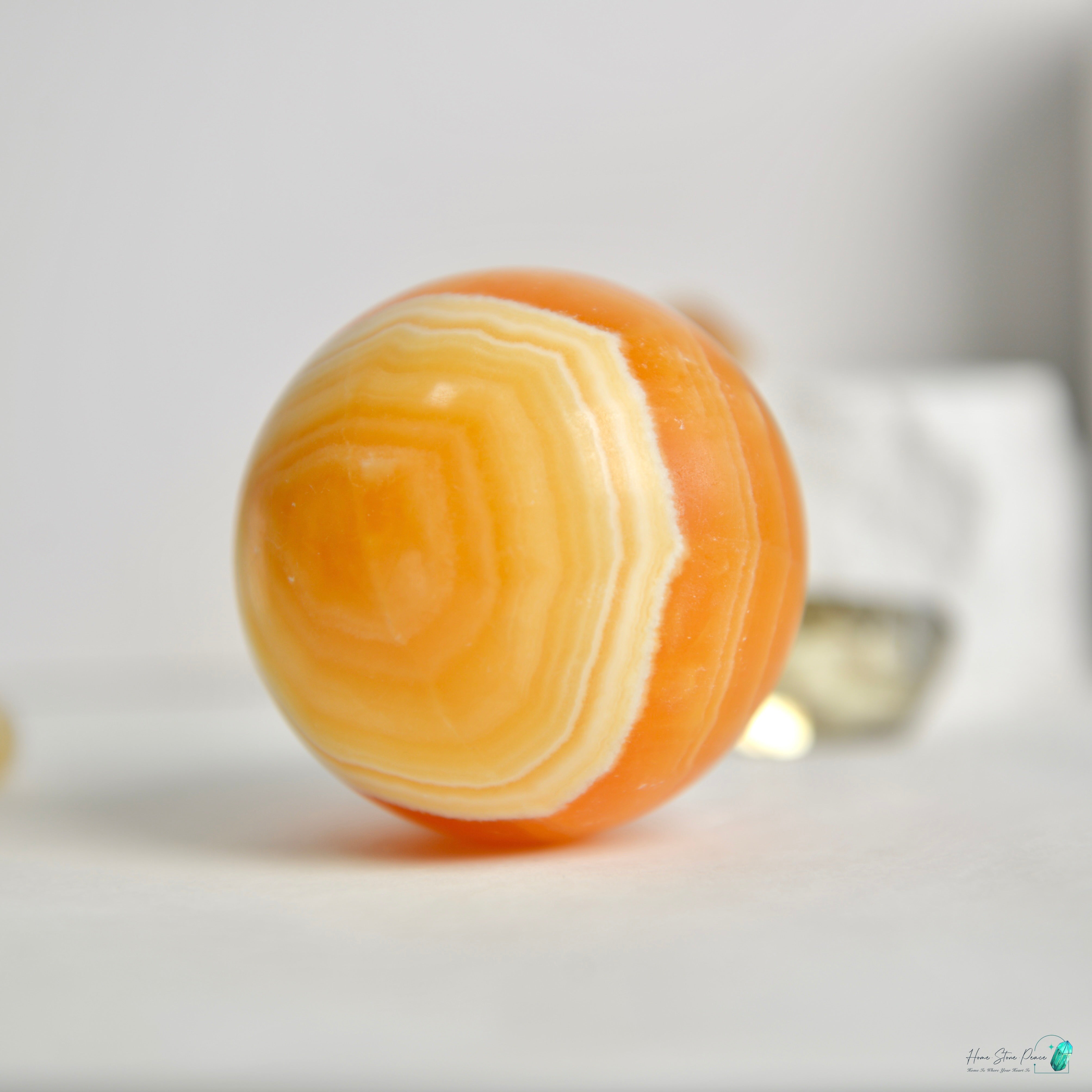 橙方解石球 Orange Calcite Sphere