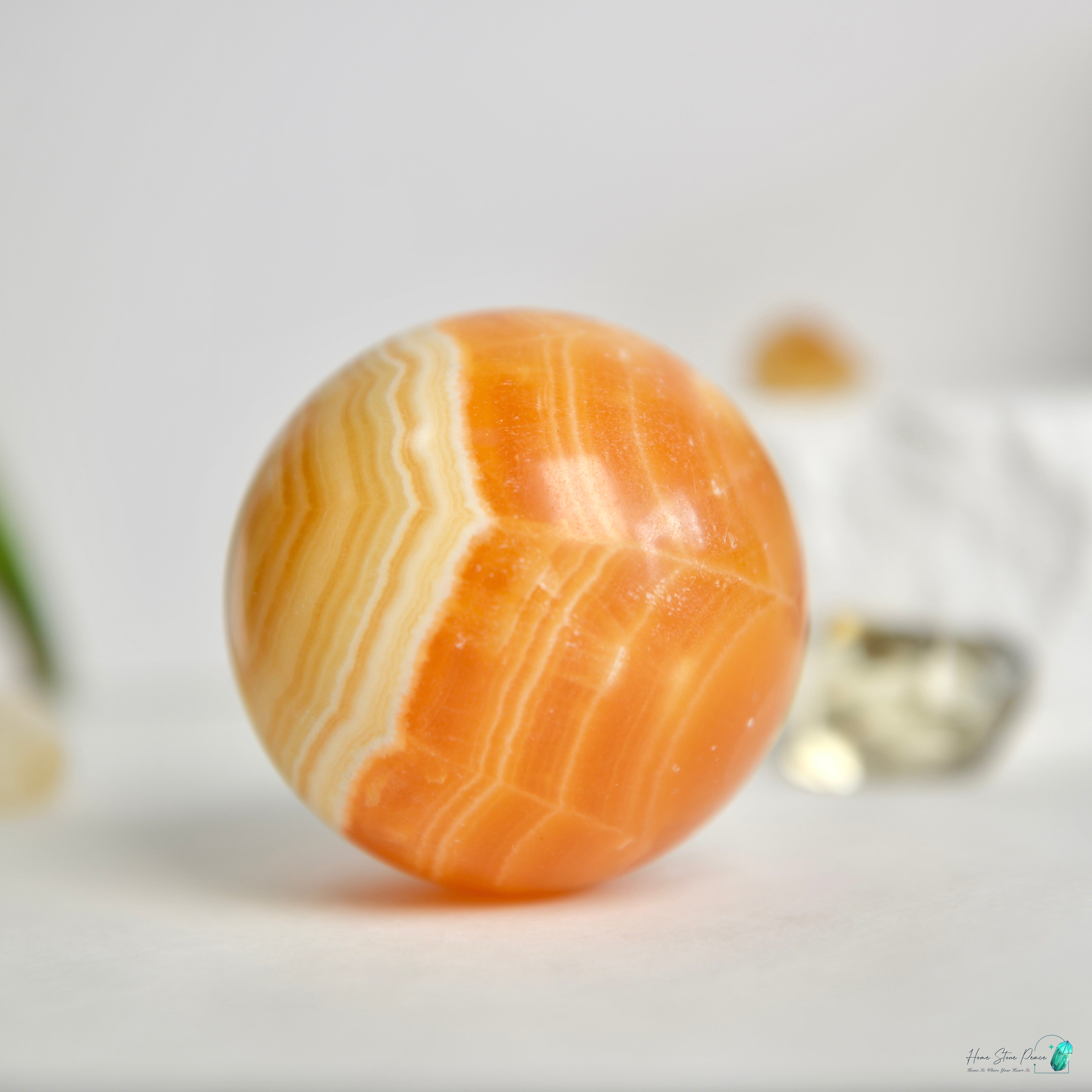 橙方解石球 Orange Calcite Sphere