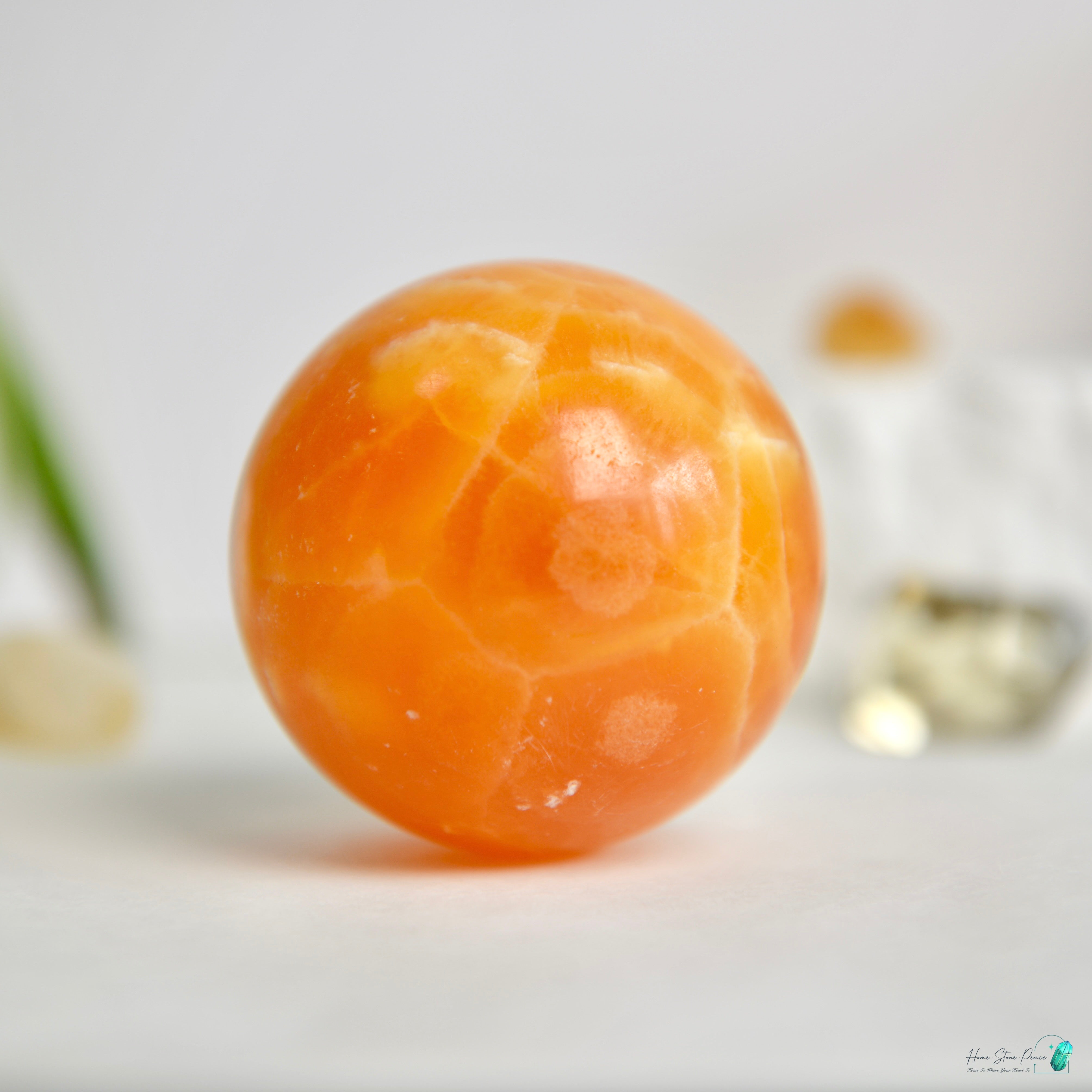 橙方解石球 Orange Calcite Sphere