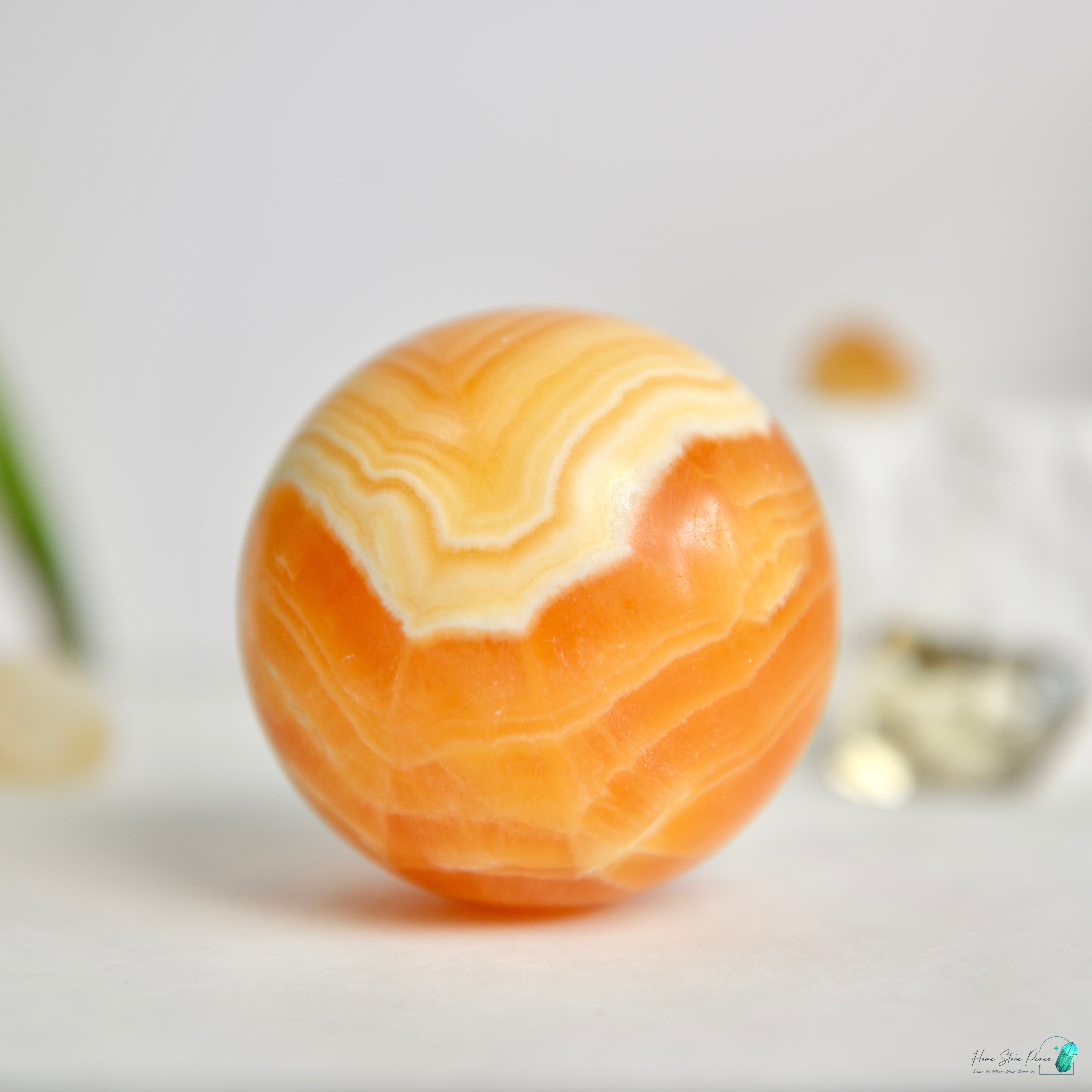 橙方解石球 Orange Calcite Sphere