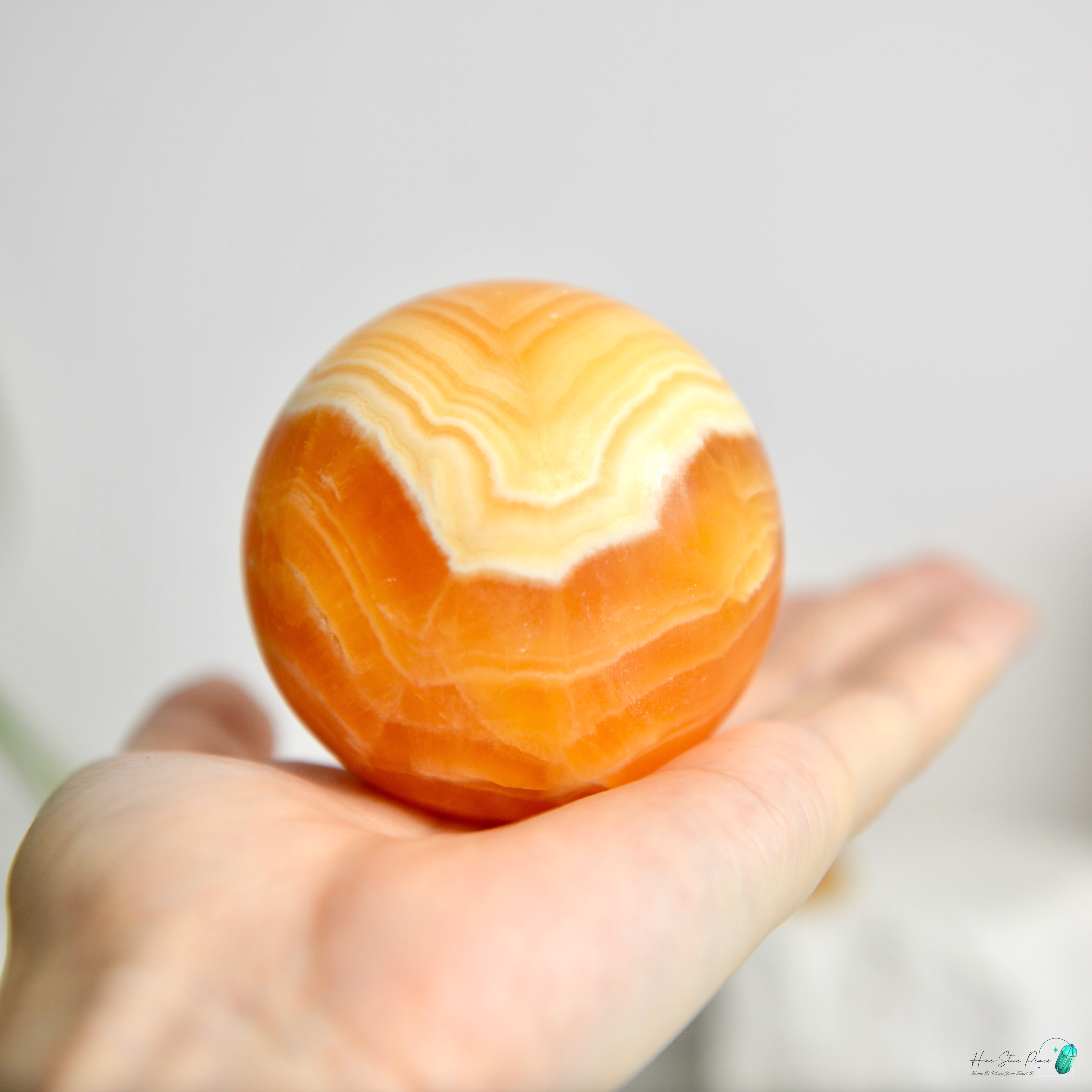 橙方解石球 Orange Calcite Sphere