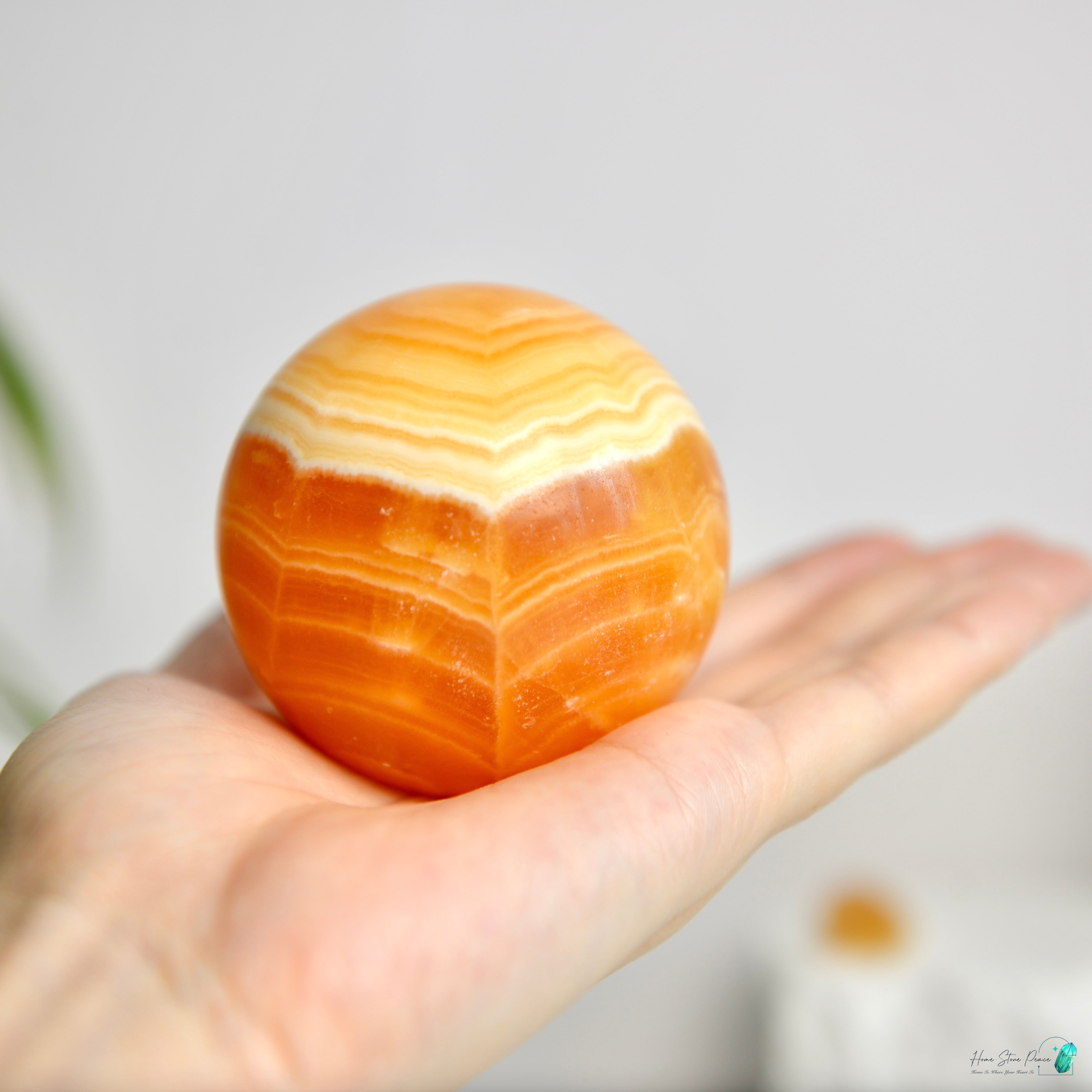 橙方解石球 Orange Calcite Sphere