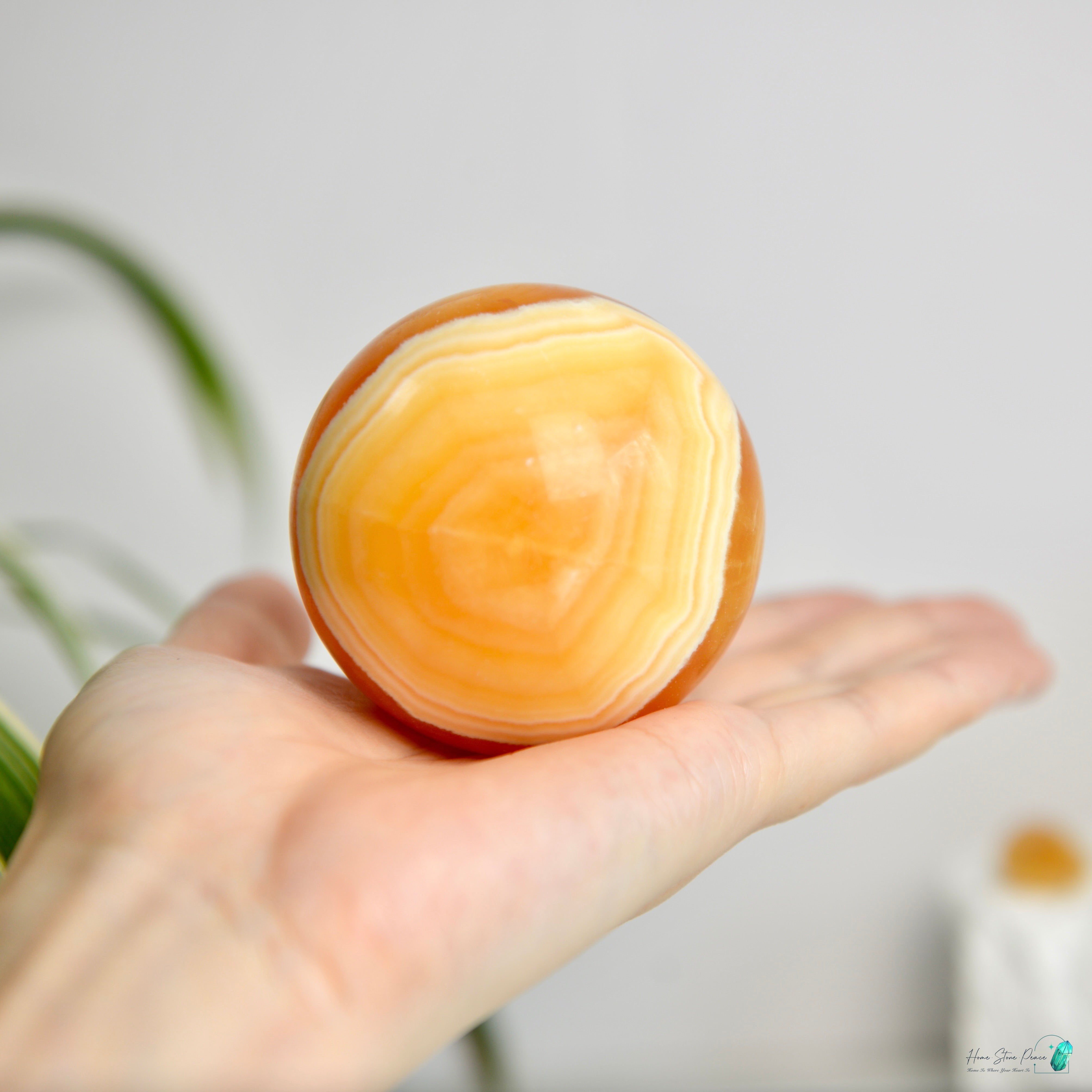 橙方解石球 Orange Calcite Sphere