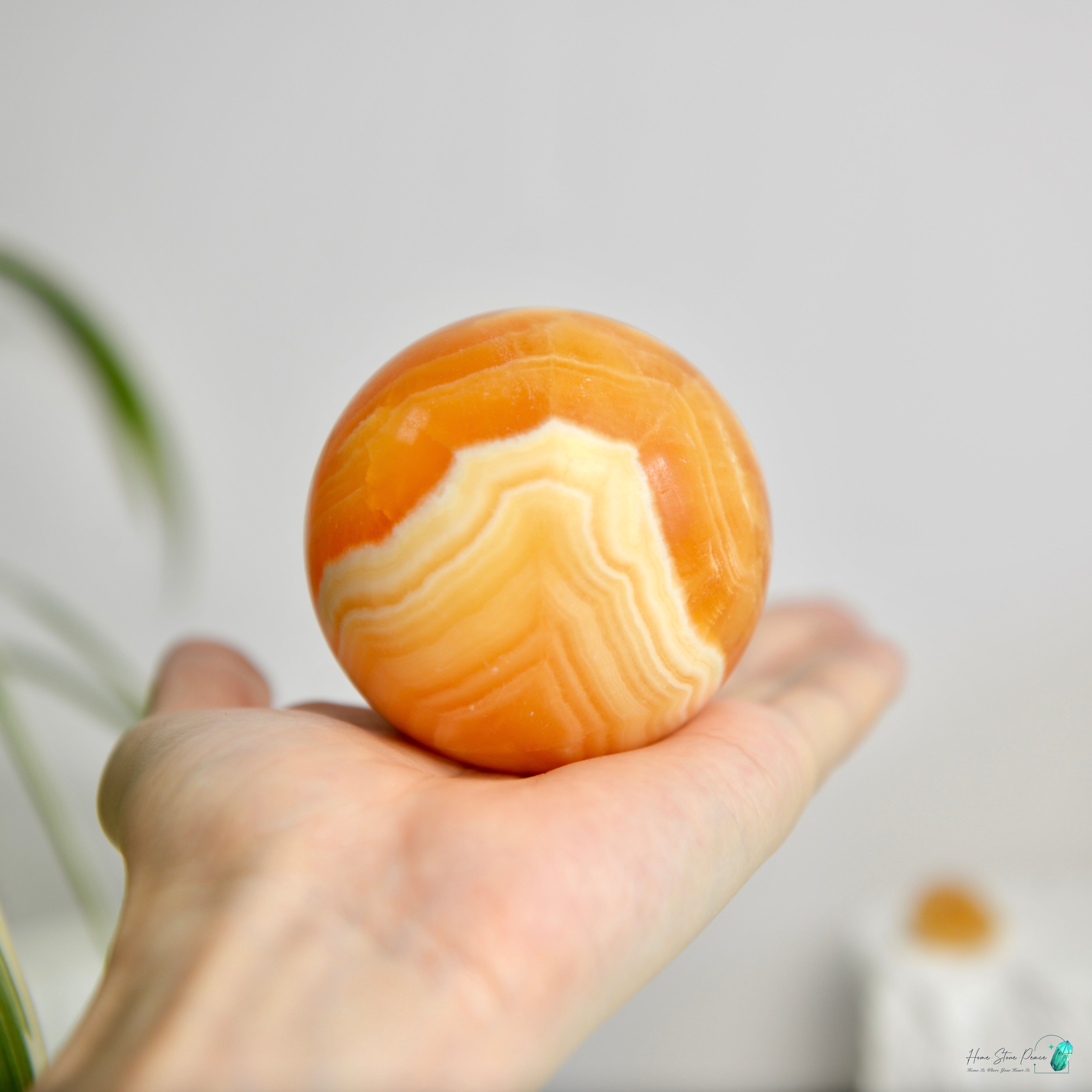 橙方解石球 Orange Calcite Sphere